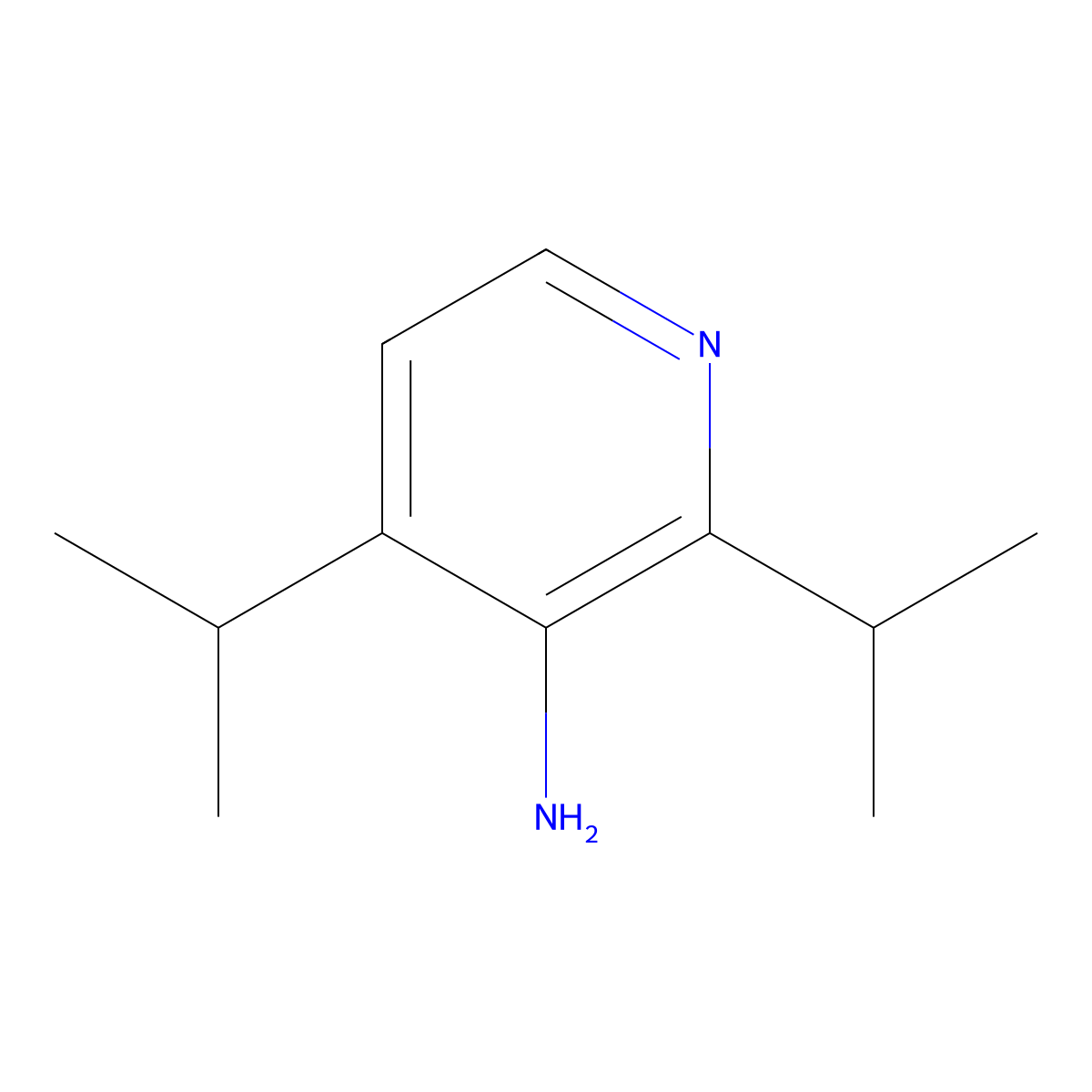 2,4-Bis(propan-2-yl)pyridin-3-amine molecular structure, CAS 133980-64-0