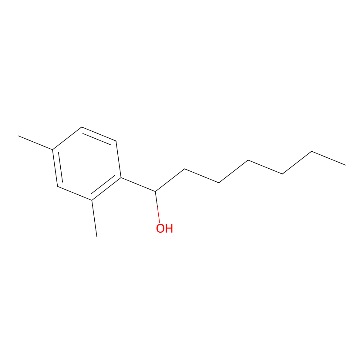 alpha-Hexyl-2,4-dimethylbenZenemethanol molecular structure, CAS 1339800-96-2