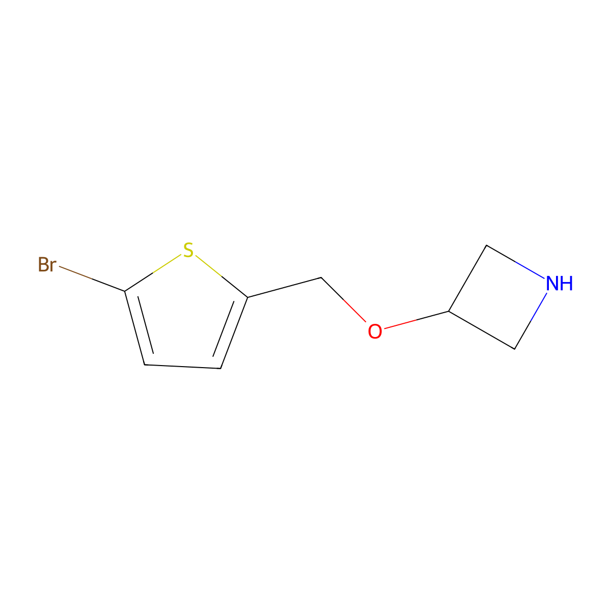 3-[(5-Bromothiophen-2-yl)methoxy]azetidine molecular structure, CAS 1339802-82-2