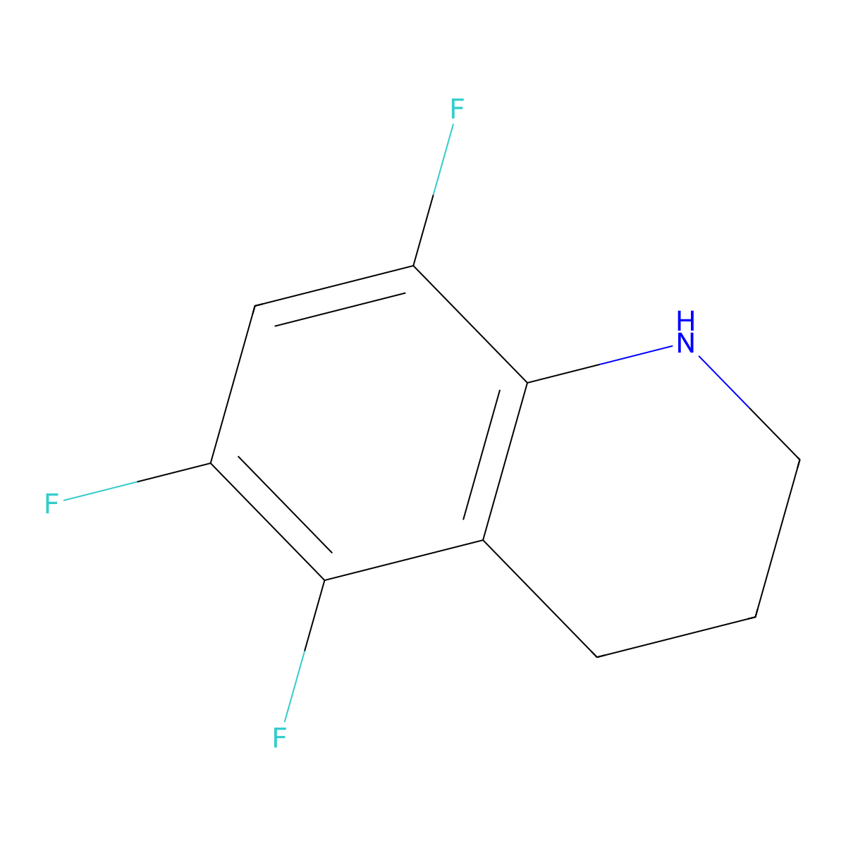 5,6,8-Trifluoro-1,2,3,4-tetrahydroquinoline molecular structure, CAS 1339806-71-1