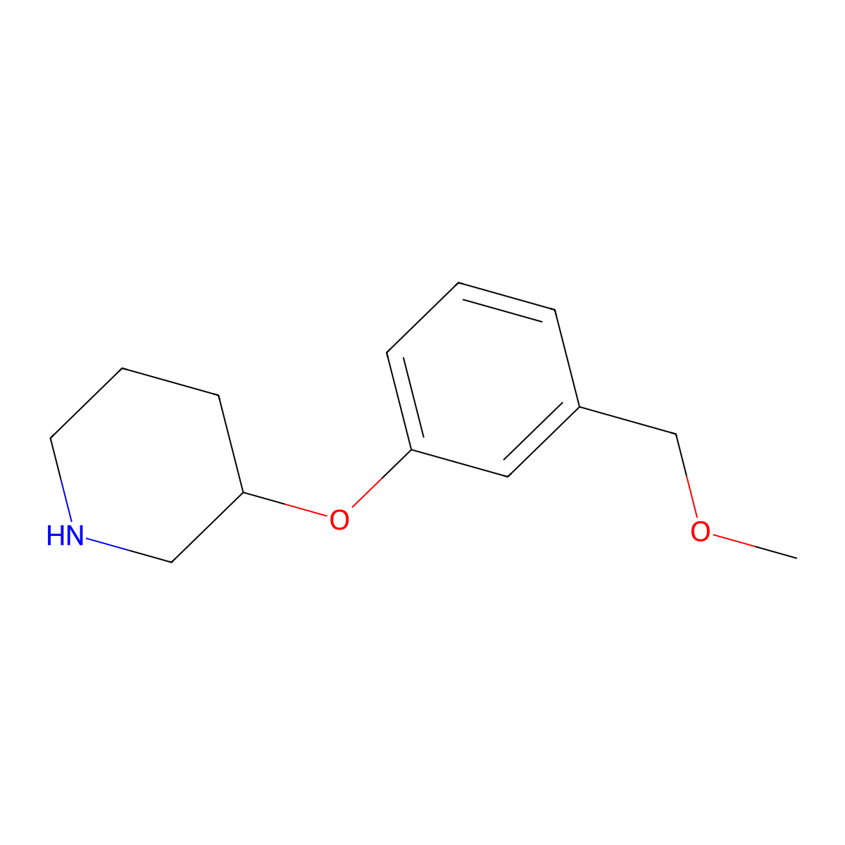 3-(3-(Methoxymethyl)phenoxy)piperidine molecular structure, CAS 1339809-67-4