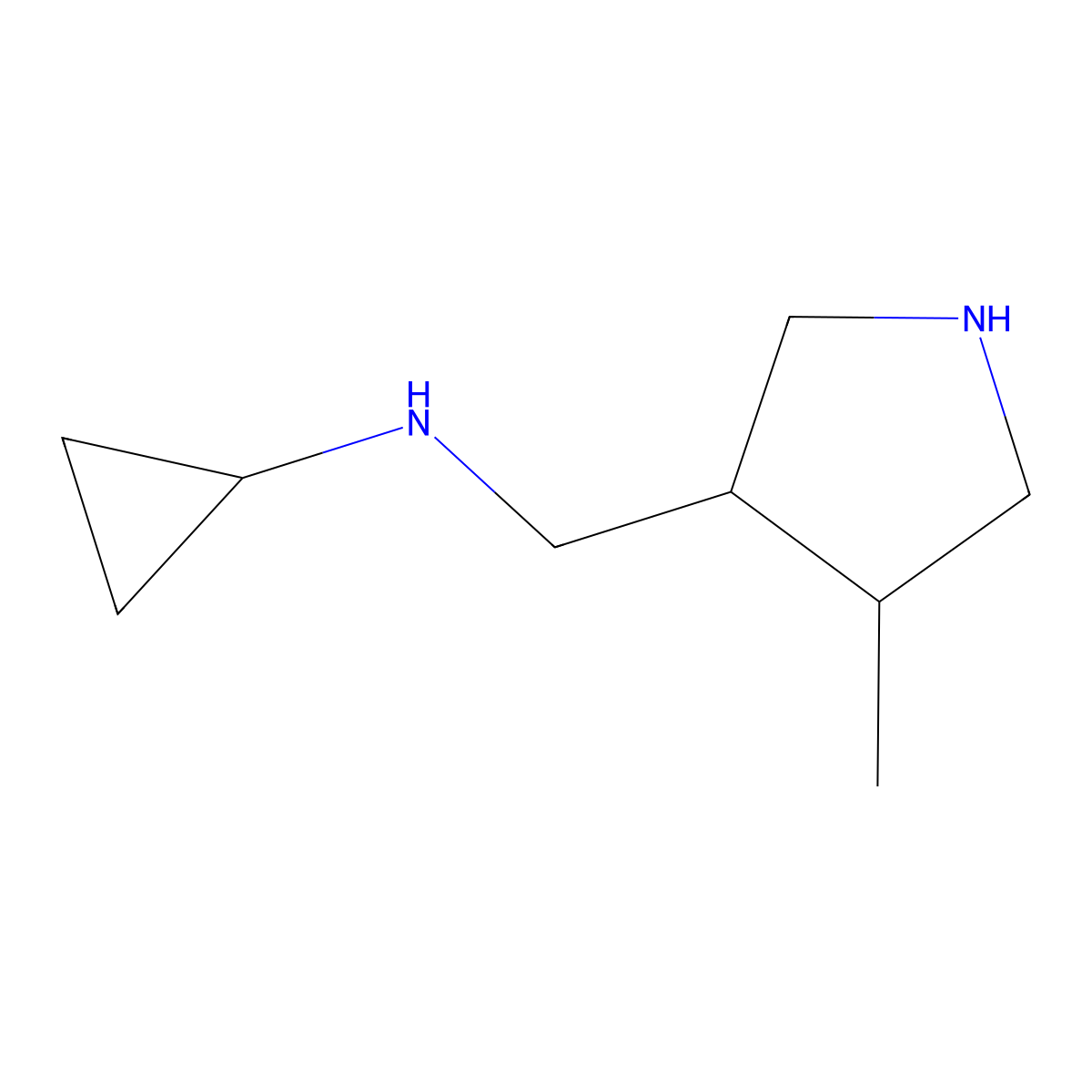 N-[(4-methylpyrrolidin-3-yl)methyl]cyclopropanamine molecular structure, CAS 1339812-52-0