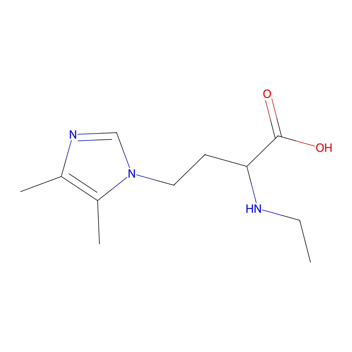 4-(4,5-Dimethyl-1h-imidazol-1-yl)-2-(ethylamino)butanoic acid molecular structure, CAS 1339812-80-4