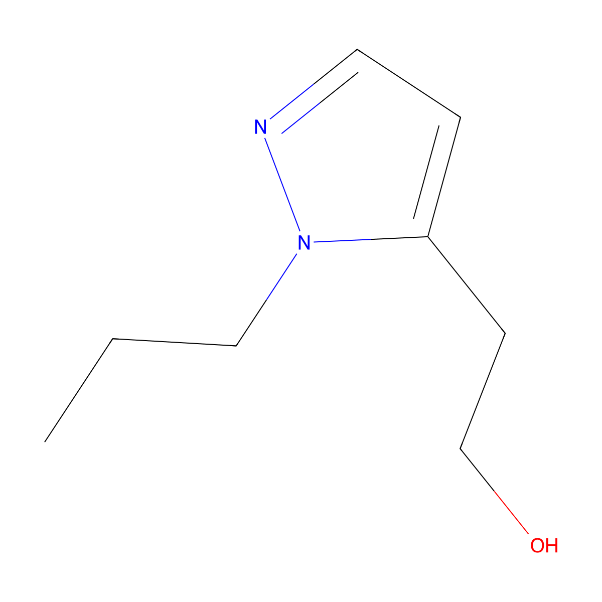 2-(1-propyl-1H-pyrazol-5-yl)ethan-1-ol molecular structure, CAS 1339815-19-8