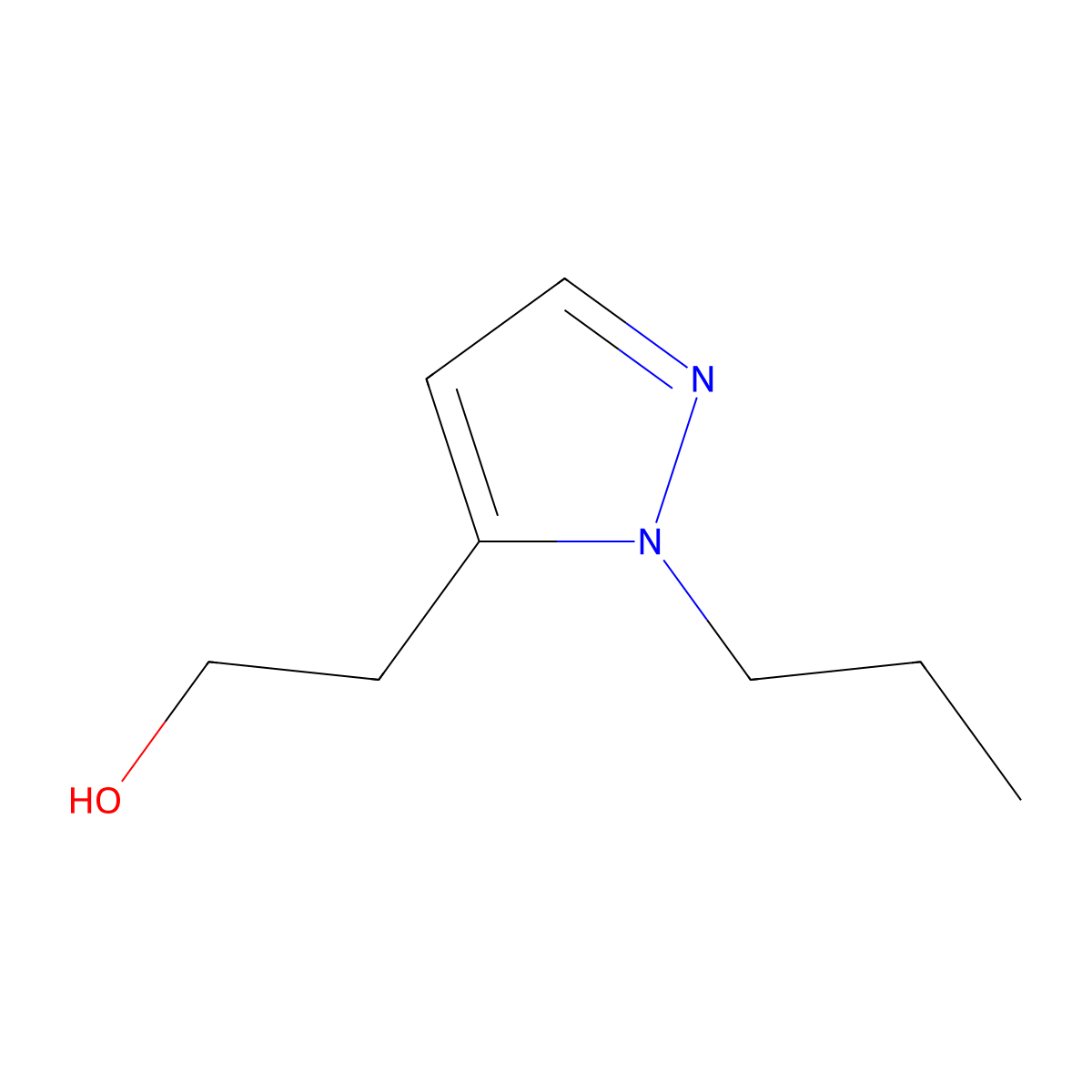 2-(1-propyl-1H-pyrazol-5-yl)ethan-1-ol molecular structure, CAS 1339815-19-8