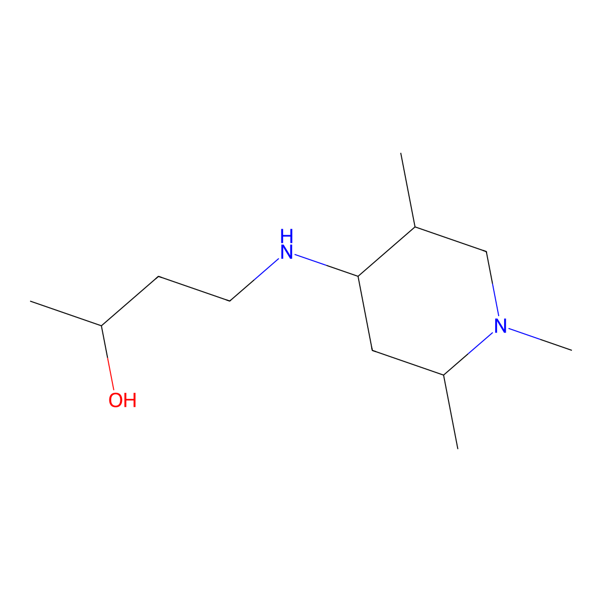4-[(1,2,5-Trimethylpiperidin-4-yl)amino]butan-2-ol molecular structure, CAS 1339819-26-9