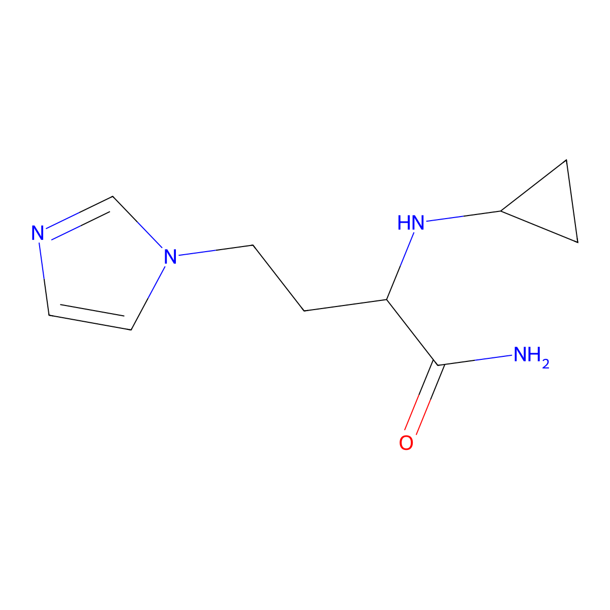 2-(Cyclopropylamino)-4-(1h-imidazol-1-yl)butanamide molecular structure, CAS 1339819-68-9