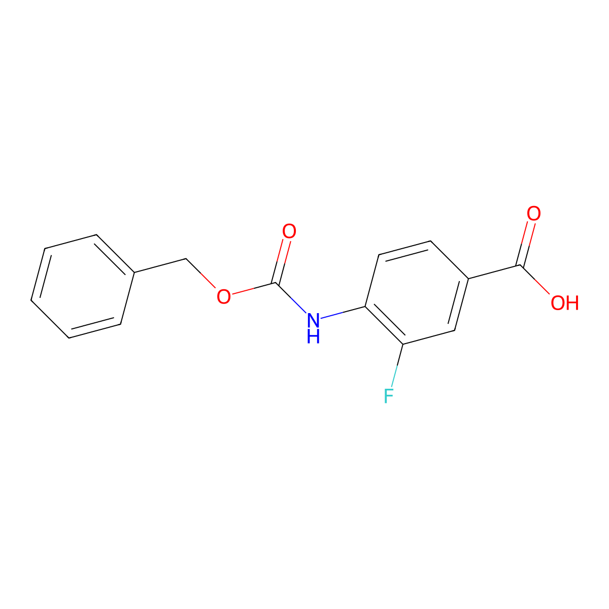 4-(((Benzyloxy)carbonyl)amino)-3-fluorobenzoic acid molecular structure, CAS 1339822-79-5