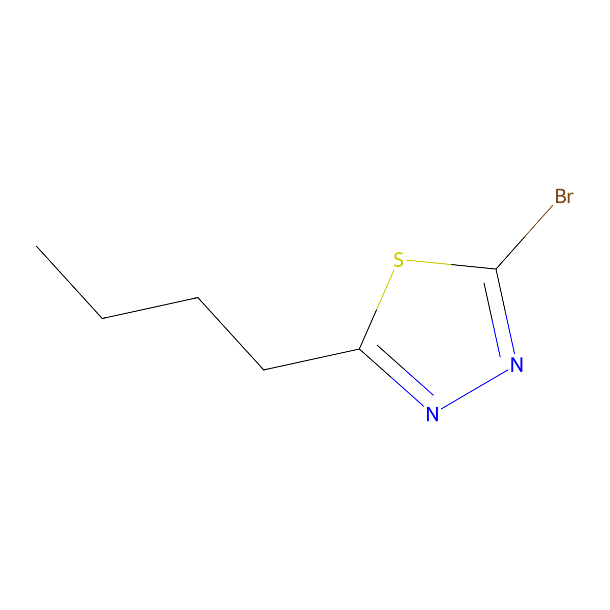 2-Bromo-5-butyl-1,3,4-thiadiazole molecular structure, CAS 1339825-51-2