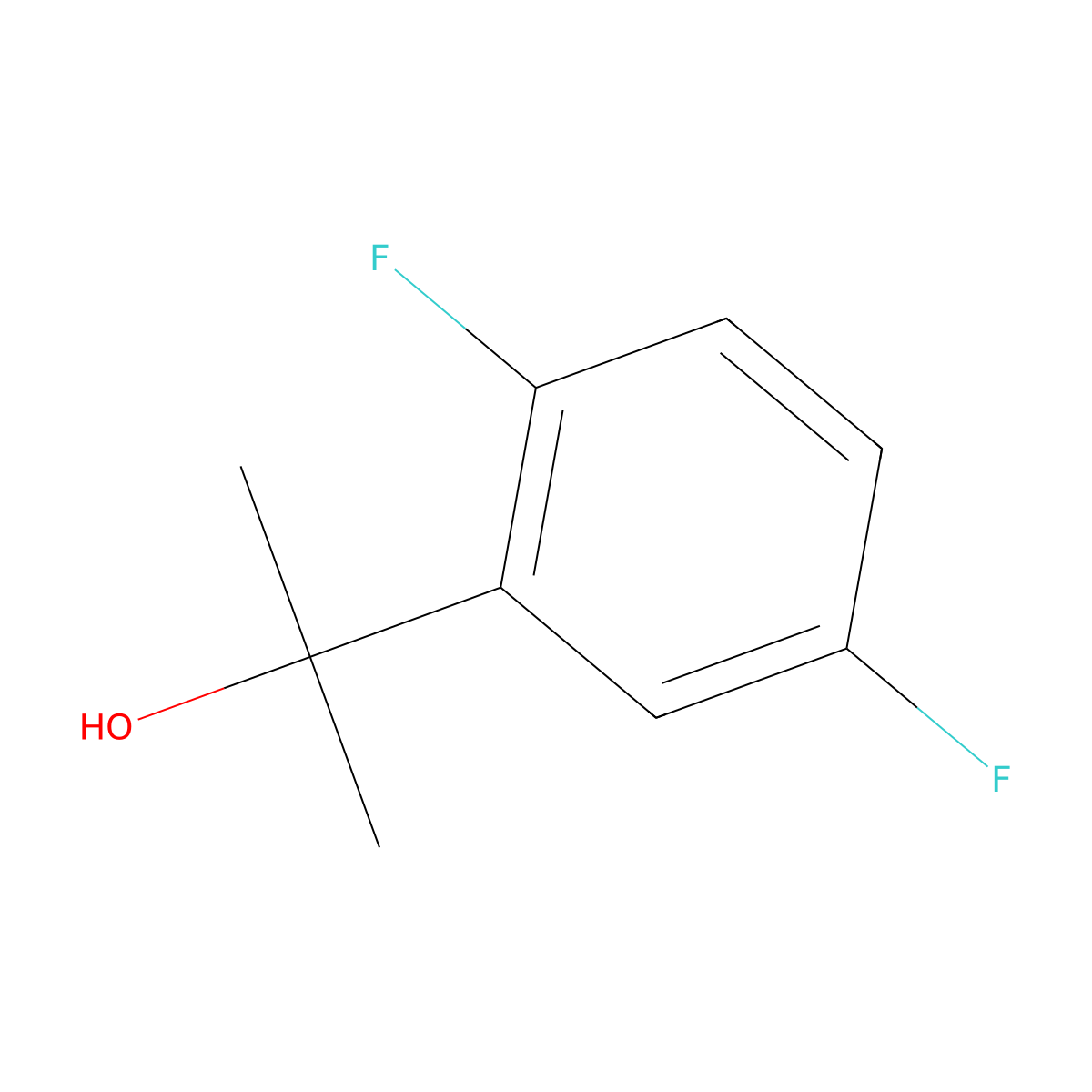 2-(2,5-Difluorophenyl)propan-2-ol molecular structure, CAS 1339826-37-7