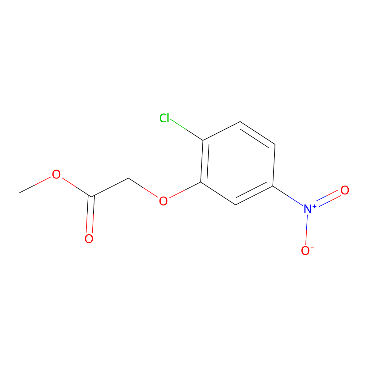 Methyl 2-(2-chloro-5-nitrophenoxy)acetate molecular structure, CAS 1339836-13-3
