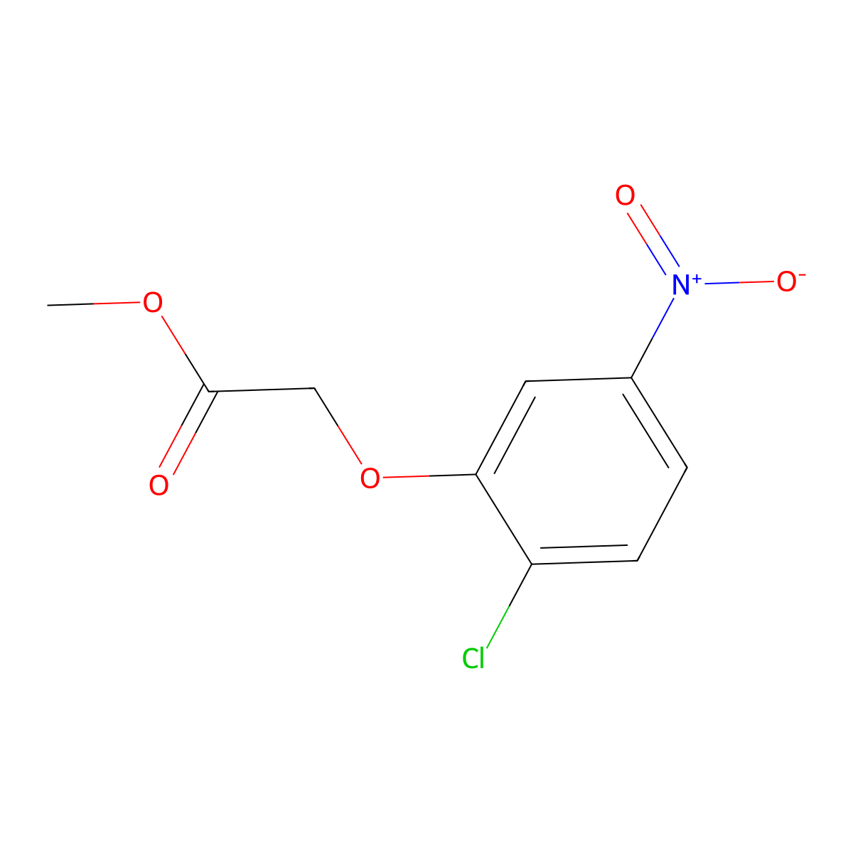 Methyl 2-(2-chloro-5-nitrophenoxy)acetate molecular structure, CAS 1339836-13-3