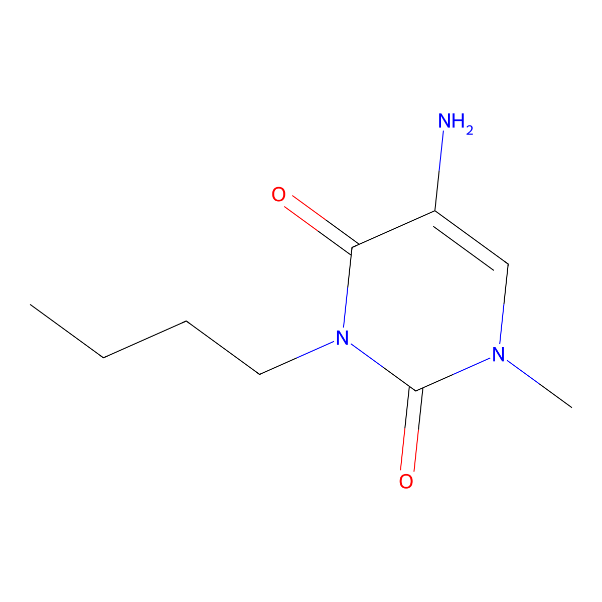 5-Amino-3-butyl-1-methyl-1,2,3,4-tetrahydropyrimidine-2,4-dione molecular structure, CAS 1339840-69-5