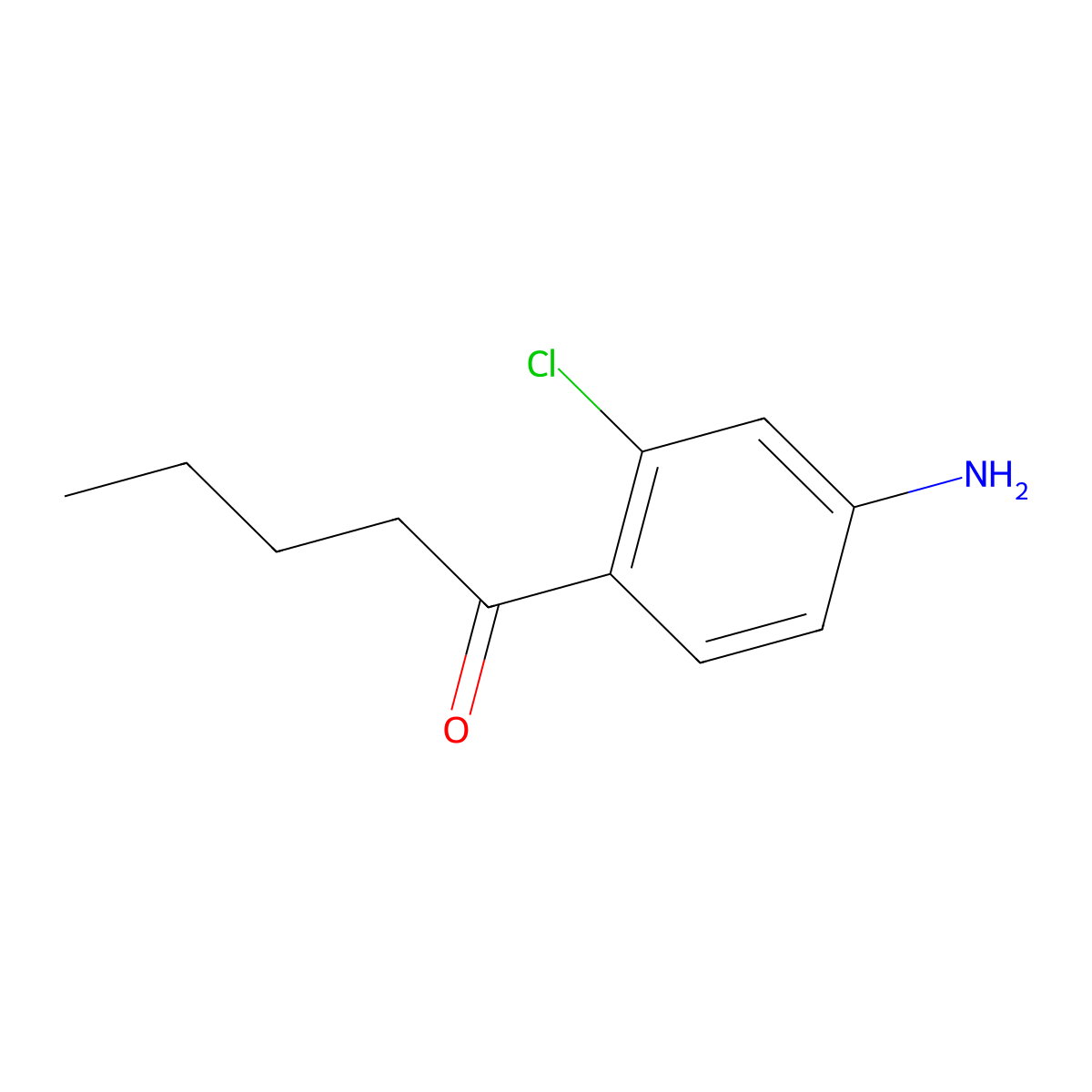 1-(4-Amino-2-chlorophenyl)pentan-1-one molecular structure, CAS 1339841-76-7