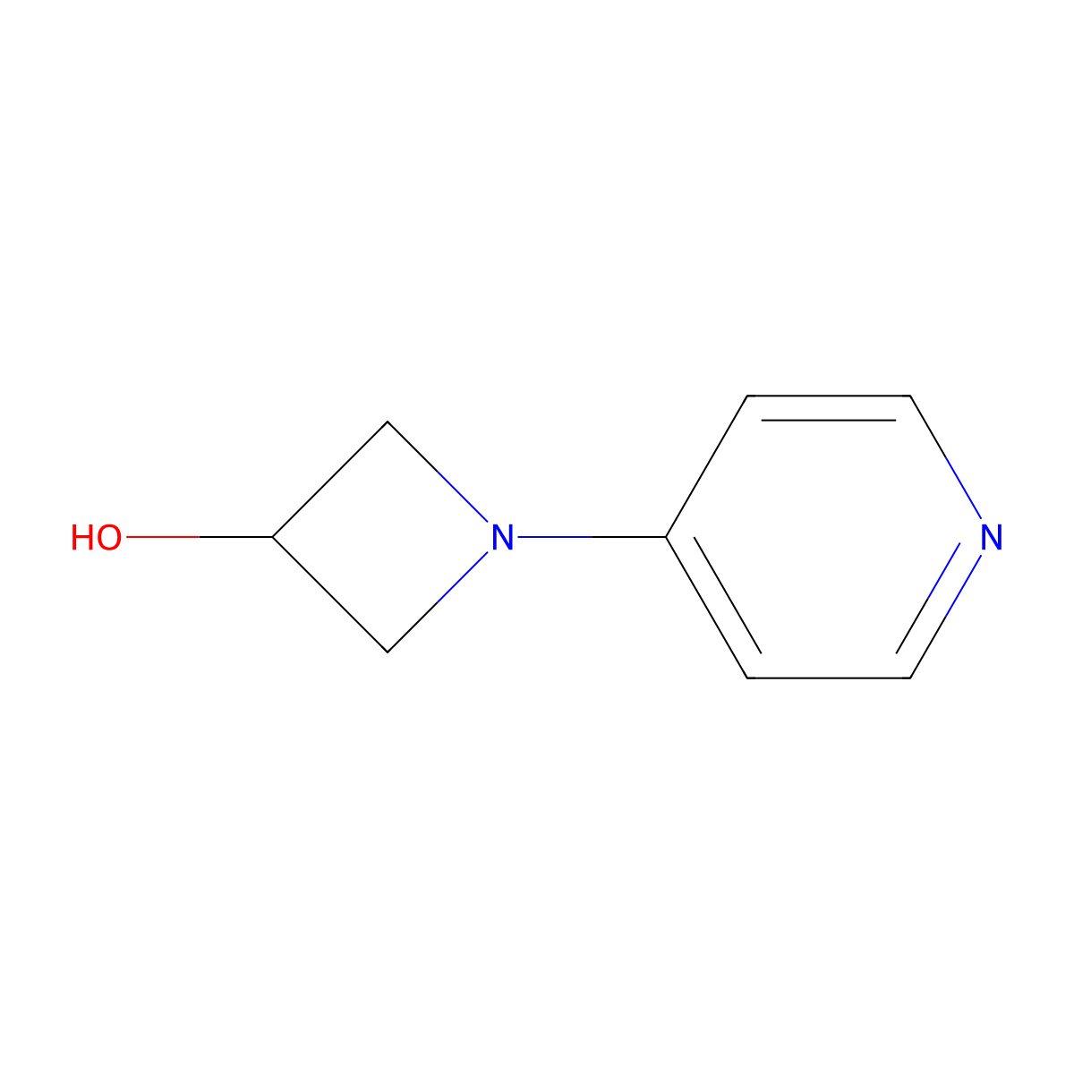 1-(Pyridin-4-yl)azetidin-3-ol molecular structure, CAS 1339844-82-4