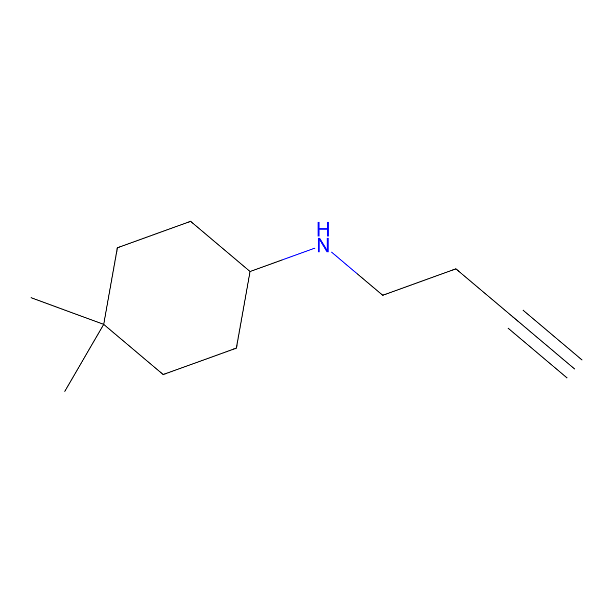 N-(But-3-YN-1-YL)-4,4-dimethylcyclohexan-1-amine molecular structure, CAS 1339845-34-9