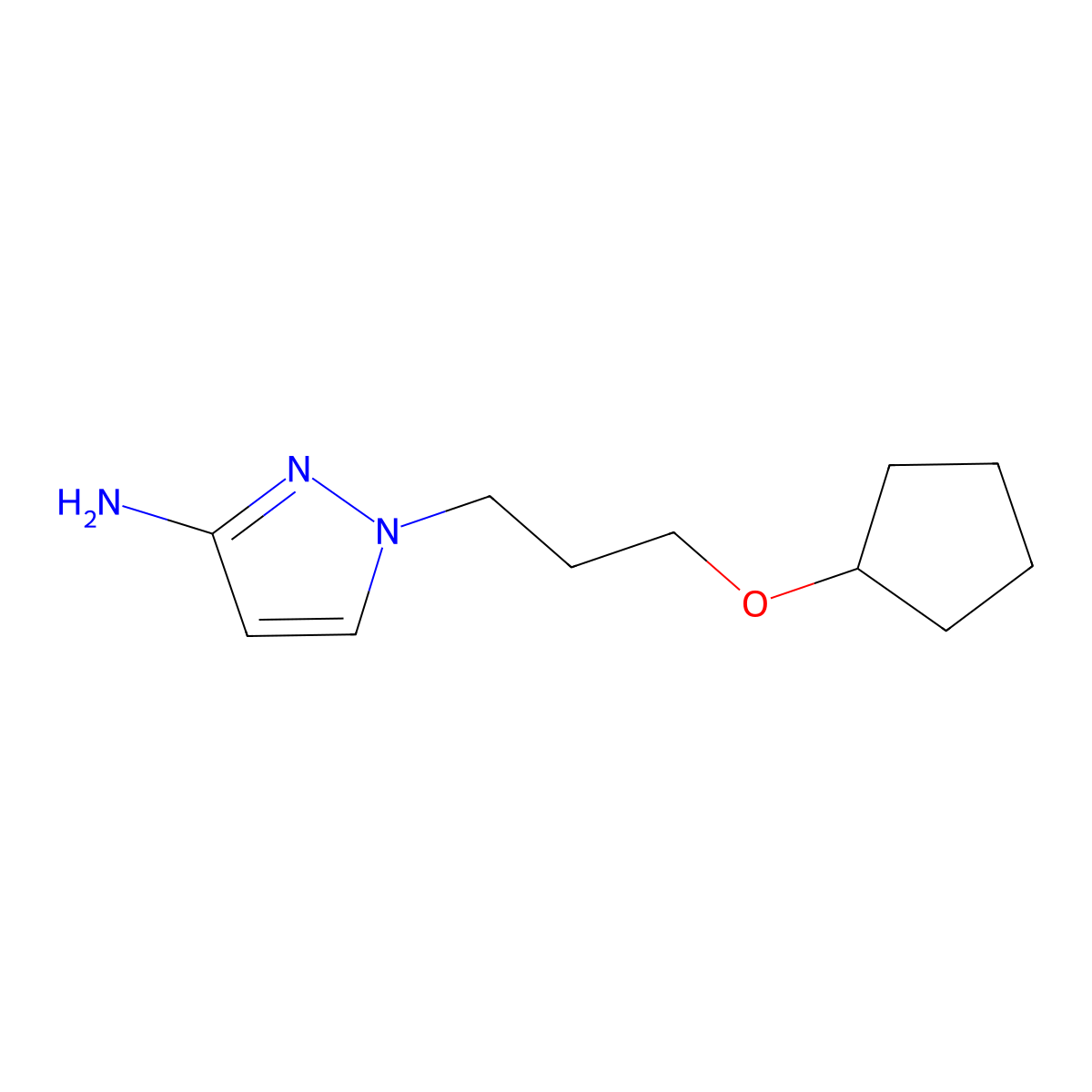 1-(3-(Cyclopentyloxy)propyl)-1h-pyrazol-3-amine molecular structure, CAS 1339846-05-7