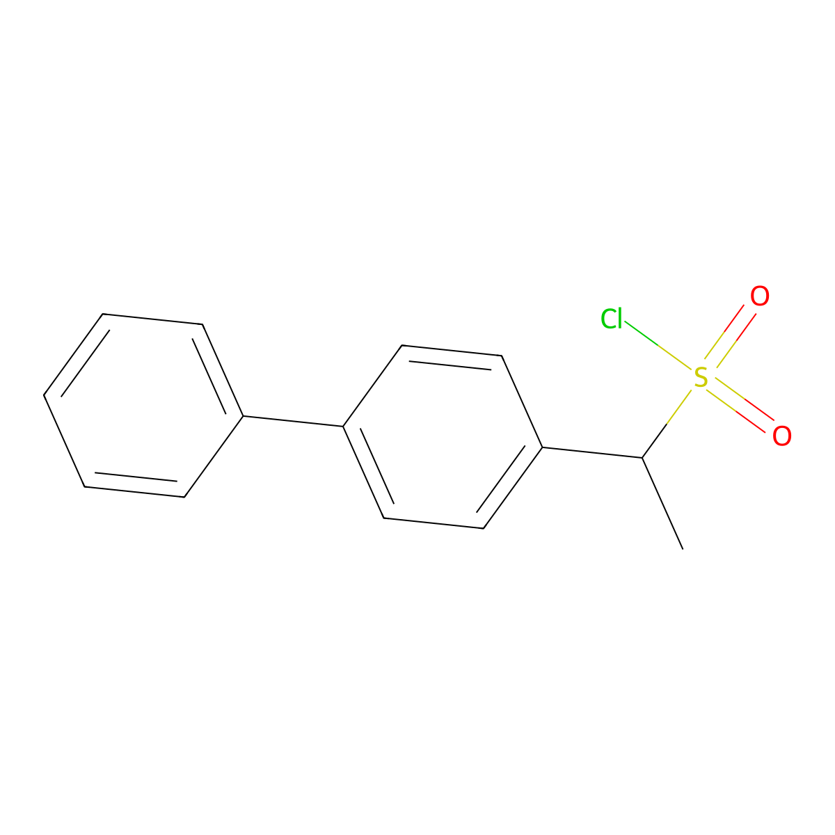 1-(4-Phenylphenyl)ethane-1-sulfonyl chloride molecular structure, CAS 1339849-04-5