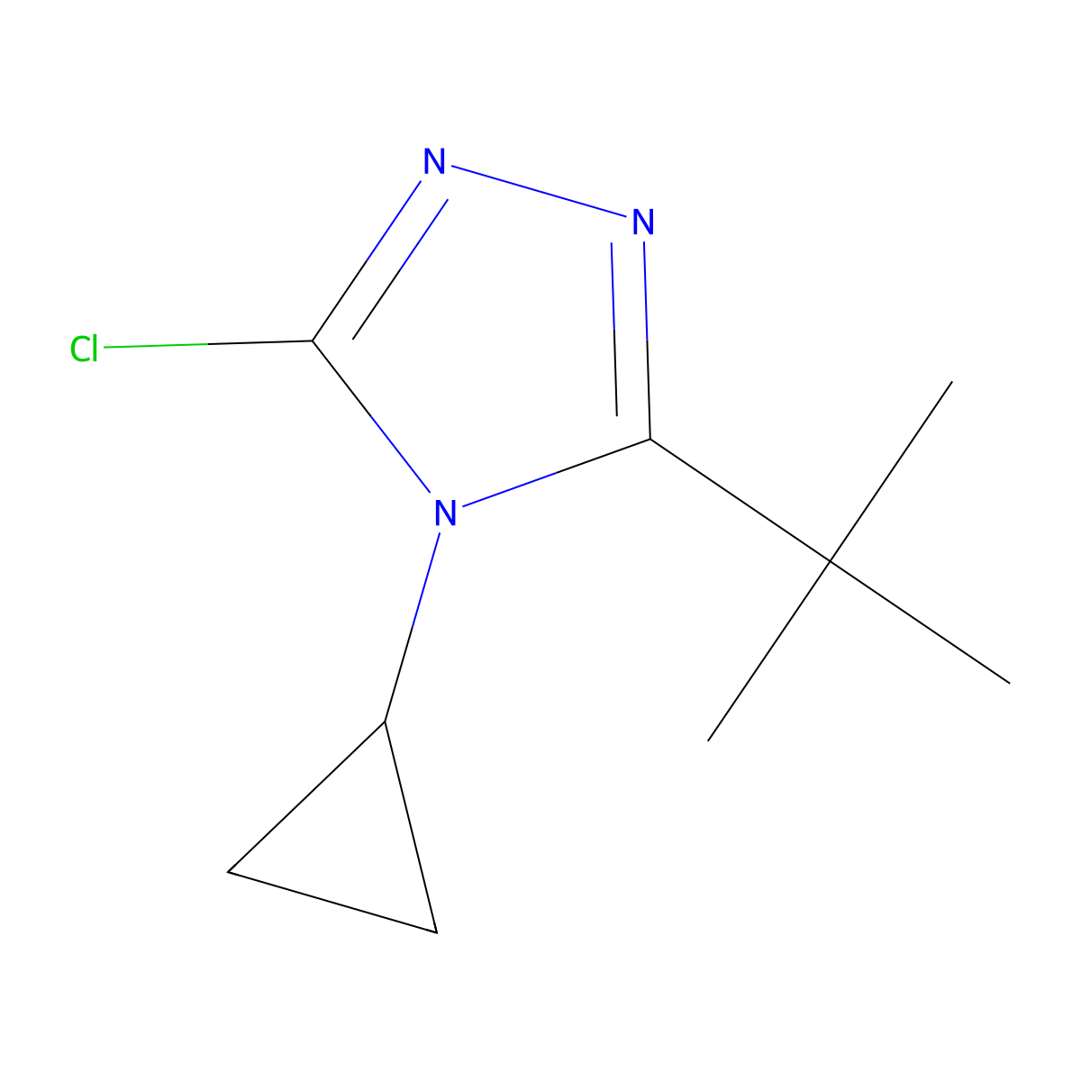 3-tert-butyl-5-chloro-4-cyclopropyl-4H-1,2,4-triazole molecular structure, CAS 1339852-30-0