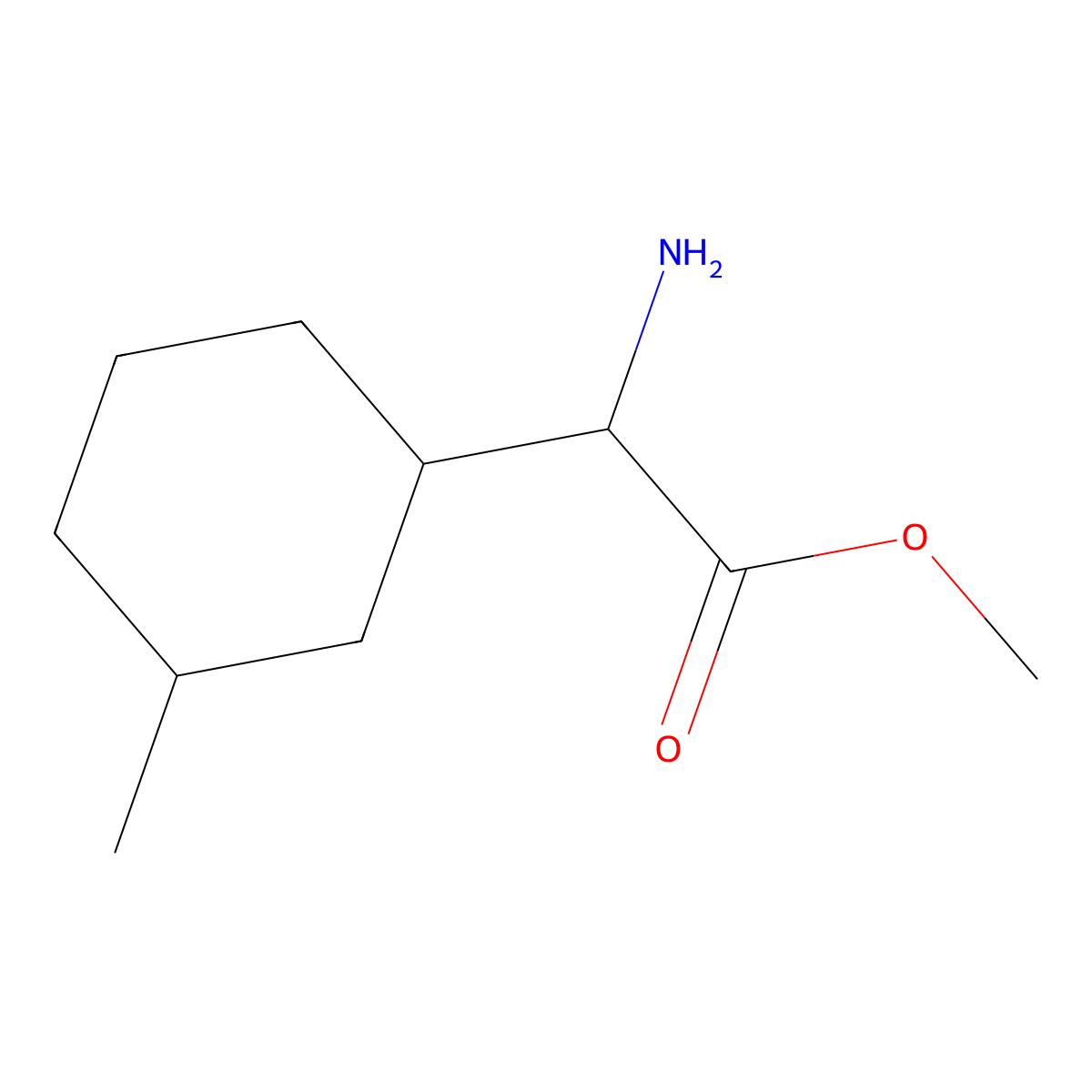 Methyl 2-amino-2-(3-methylcyclohexyl)acetate molecular structure, CAS 1339853-81-4