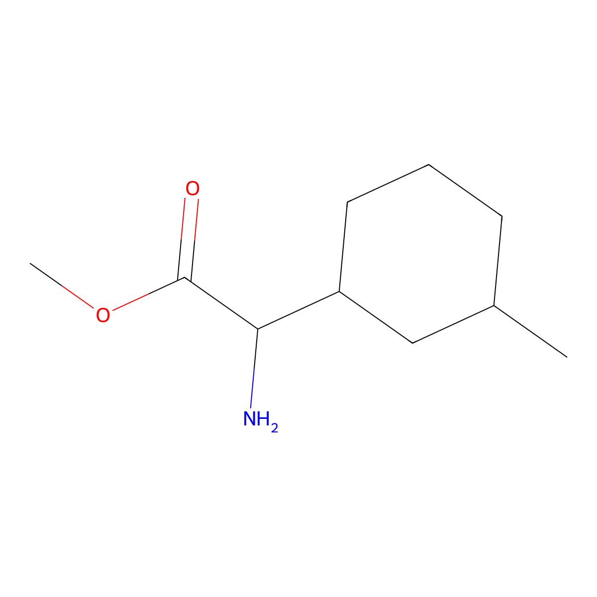 Methyl 2-amino-2-(3-methylcyclohexyl)acetate molecular structure, CAS 1339853-81-4