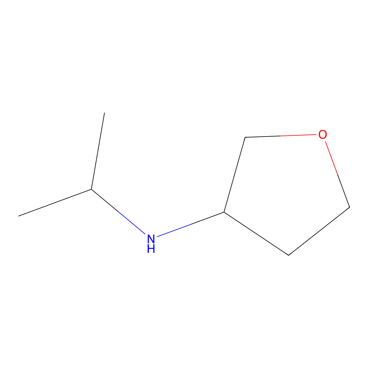 N-isopropyltetrahydrofuran-3-amine molecular structure, CAS 1339853-94-9
