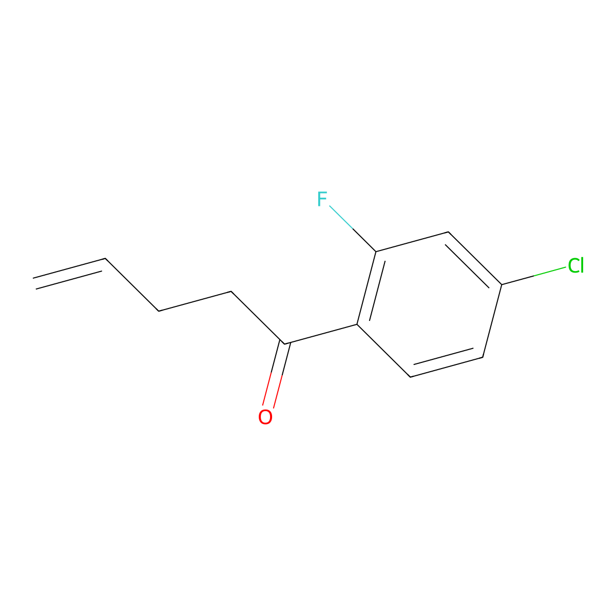 1-(4-Chloro-2-fluorophenyl)pent-4-en-1-one molecular structure, CAS 1339854-77-1