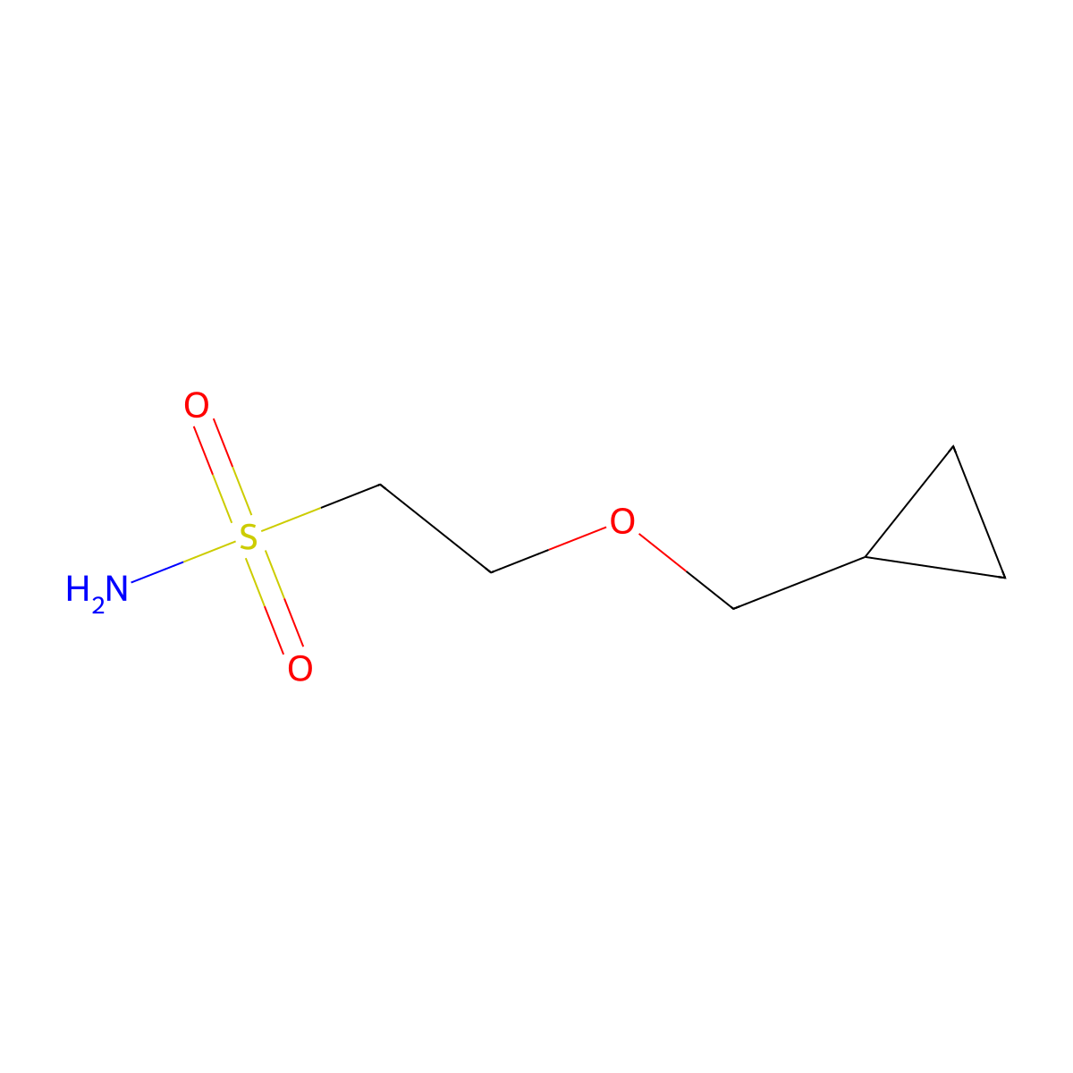 2-(Cyclopropylmethoxy)ethane-1-sulfonamide molecular structure, CAS 1339855-69-4