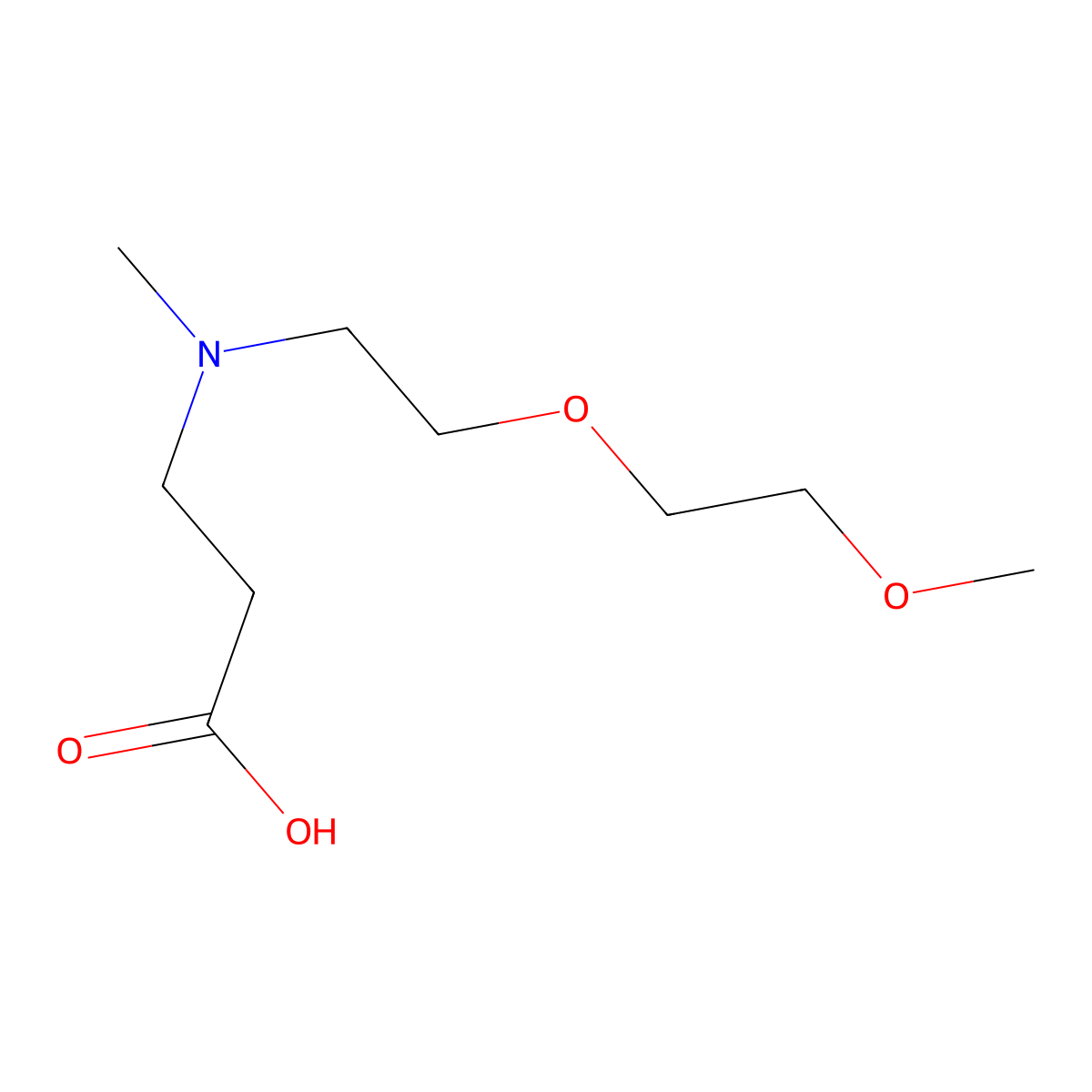3-{[2-(2-Methoxyethoxy)ethyl](methyl)amino}propanoic acid molecular structure, CAS 1339856-00-6