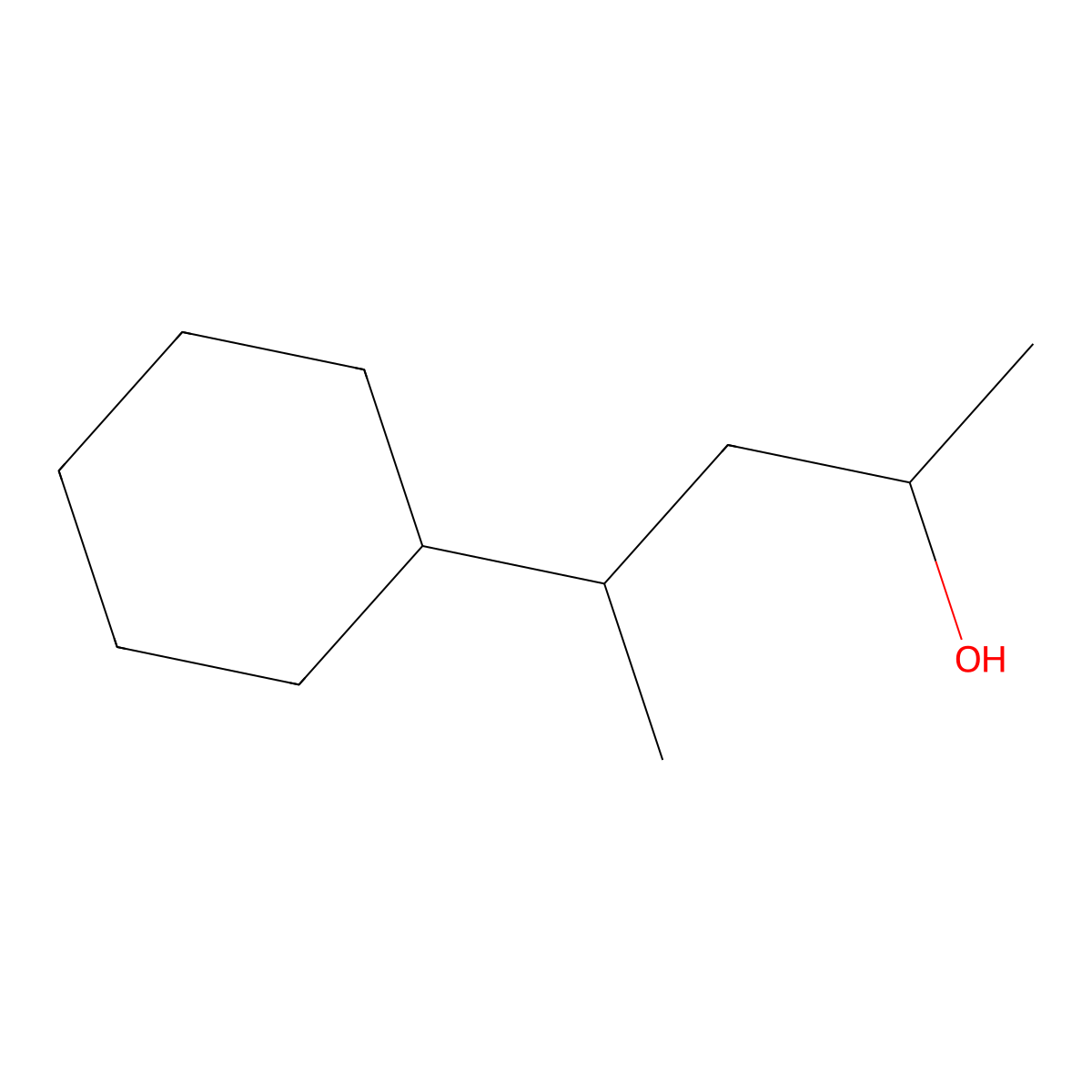 4-Cyclohexylpentan-2-ol molecular structure, CAS 1339860-49-9