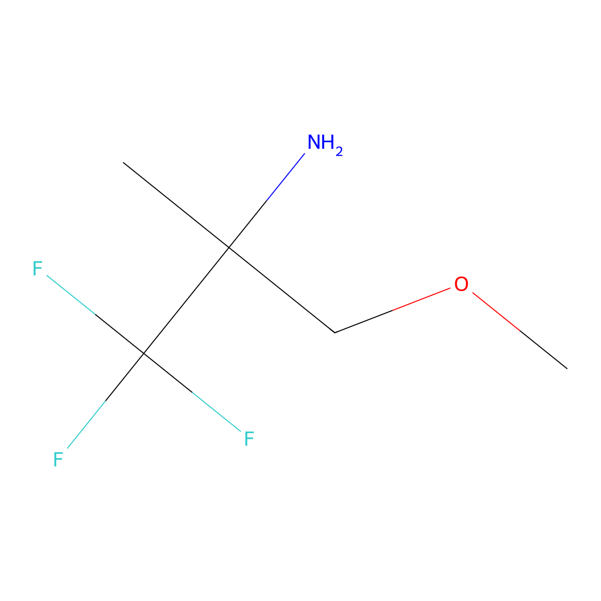 1,1,1-Trifluoro-3-methoxy-2-methylpropan-2-amine molecular structure, CAS 1339860-88-6