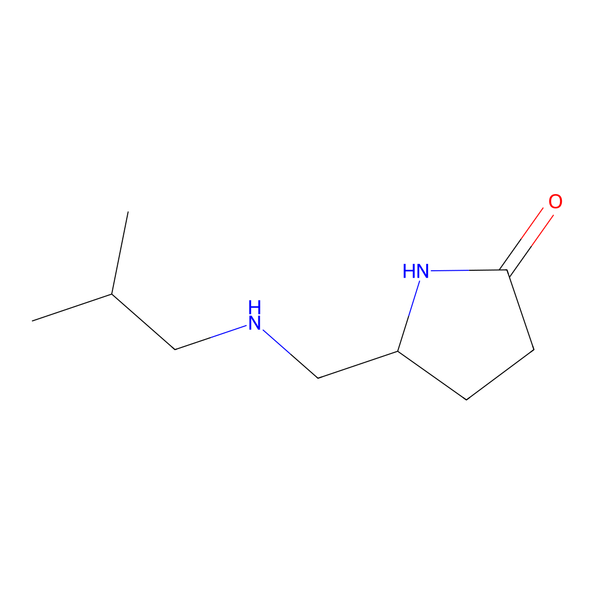 5-((Isobutylamino)methyl)pyrrolidin-2-one molecular structure, CAS 1339862-24-6