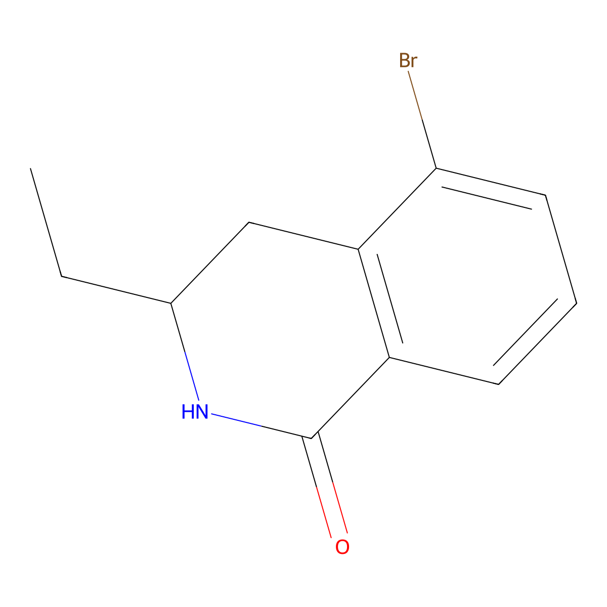 5-Bromo-3-ethyl-1,2,3,4-tetrahydroisoquinolin-1-one molecular structure, CAS 1339869-22-5