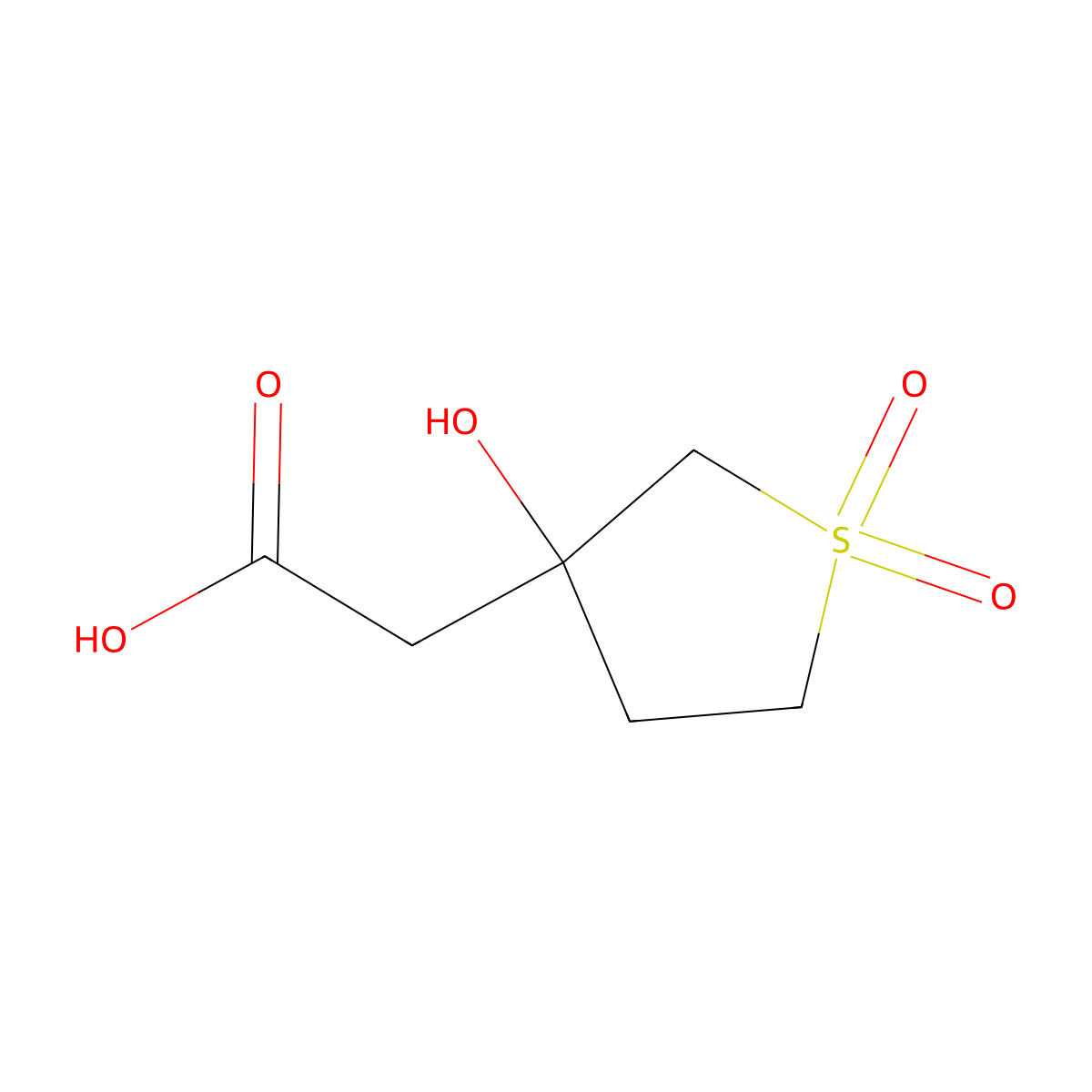 2-(3-Hydroxy-1,1-dioxidotetrahydrothiophen-3-yl)acetic acid molecular structure, CAS 1339871-56-5
