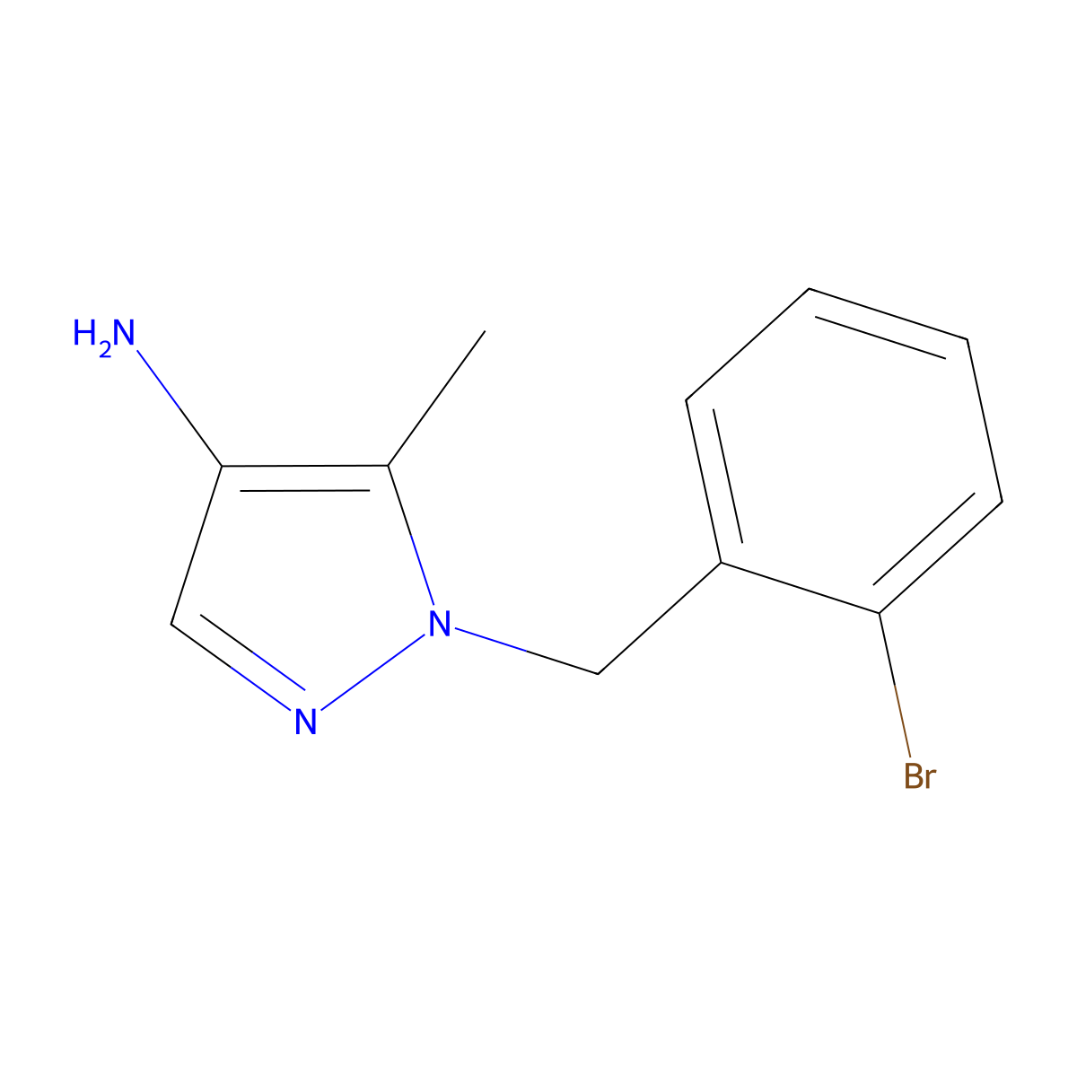 1-(2-Bromobenzyl)-5-methyl-1h-pyrazol-4-amine molecular structure, CAS 1339871-95-2