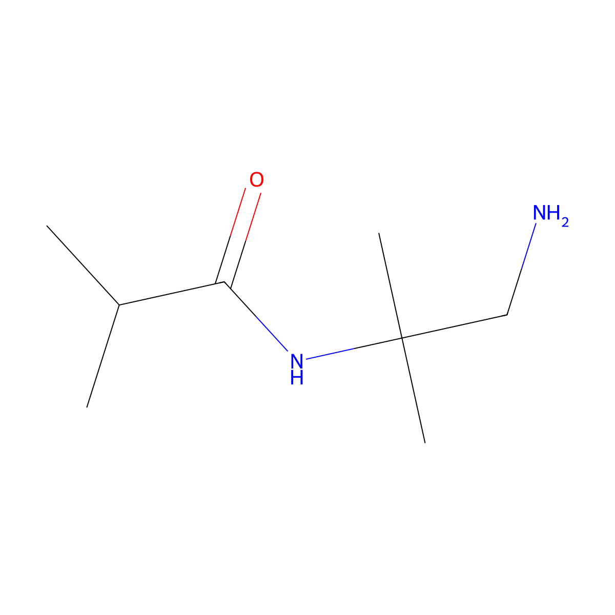 N-(1-amino-2-methylpropan-2-yl)-2-methylpropanamide molecular structure, CAS 1339873-33-4