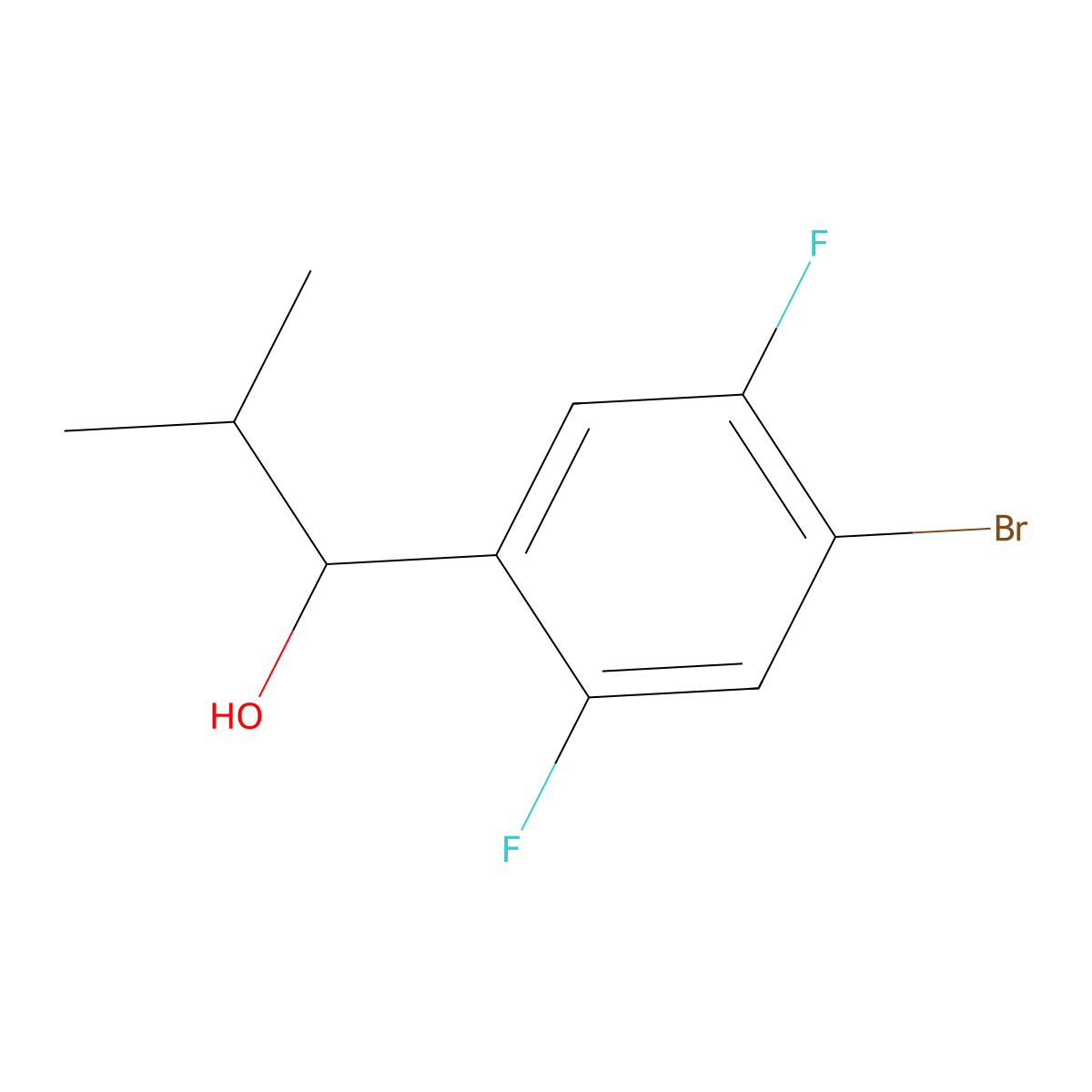 4-Bromo-2,5-difluoro-alpha-(1-methylethyl)benZenemethanol molecular structure, CAS 1339873-45-8