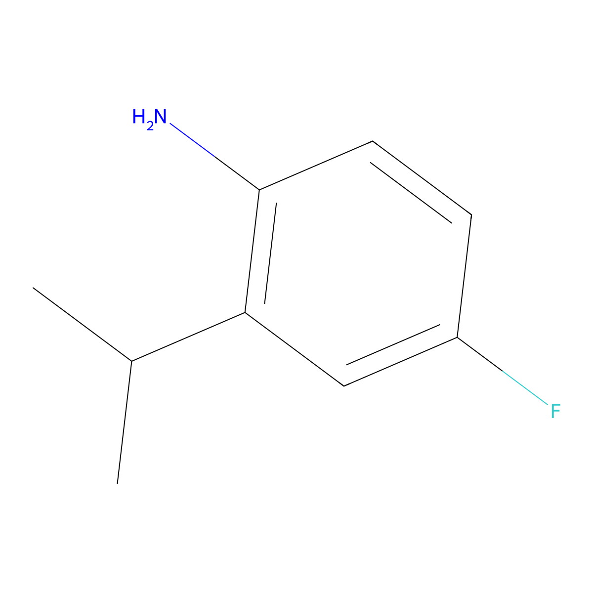 4-Fluoro-2-isopropylaniline molecular structure, CAS 1339874-93-9