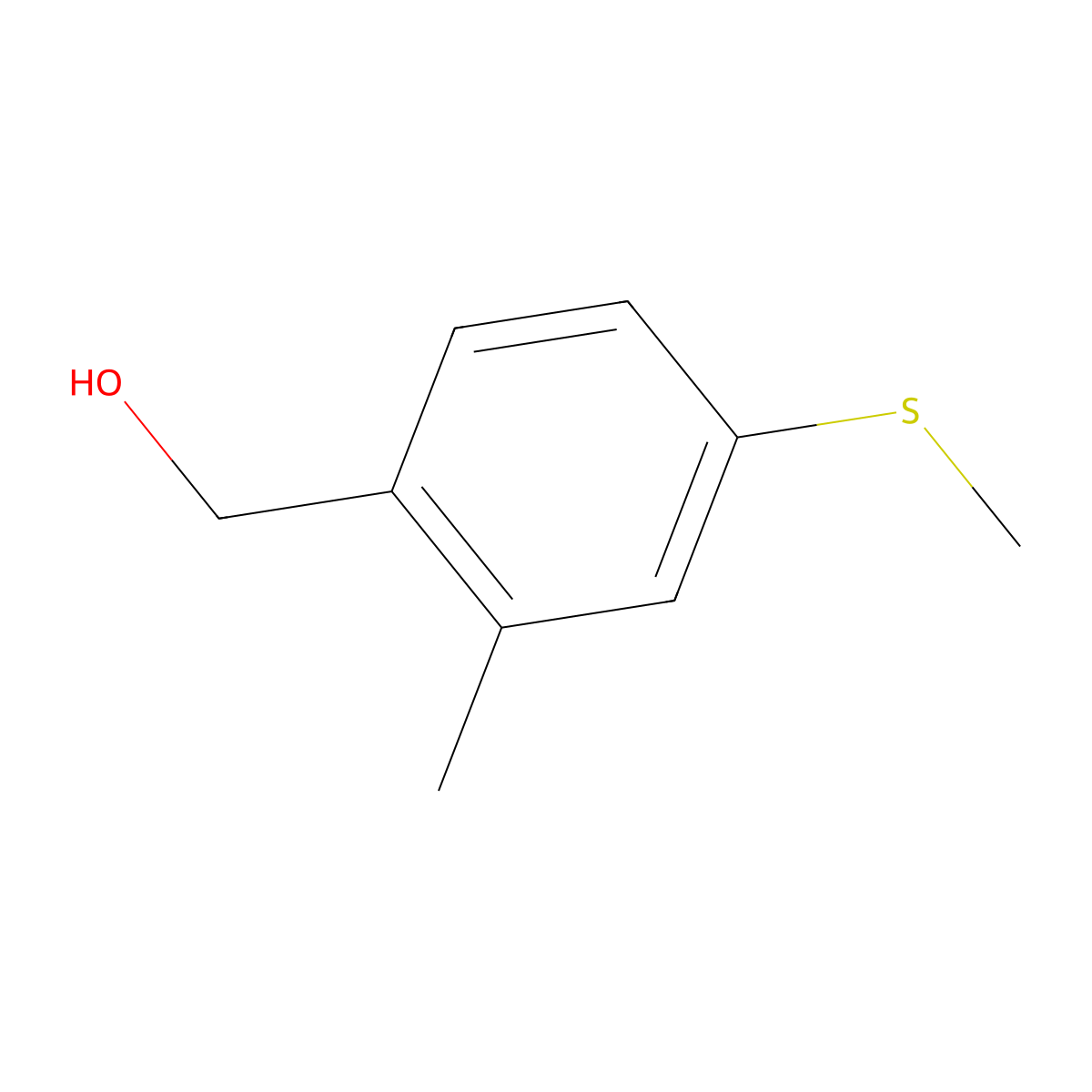 (2-Methyl-4-methylsulfanylphenyl)methanol molecular structure, CAS 1339876-18-4