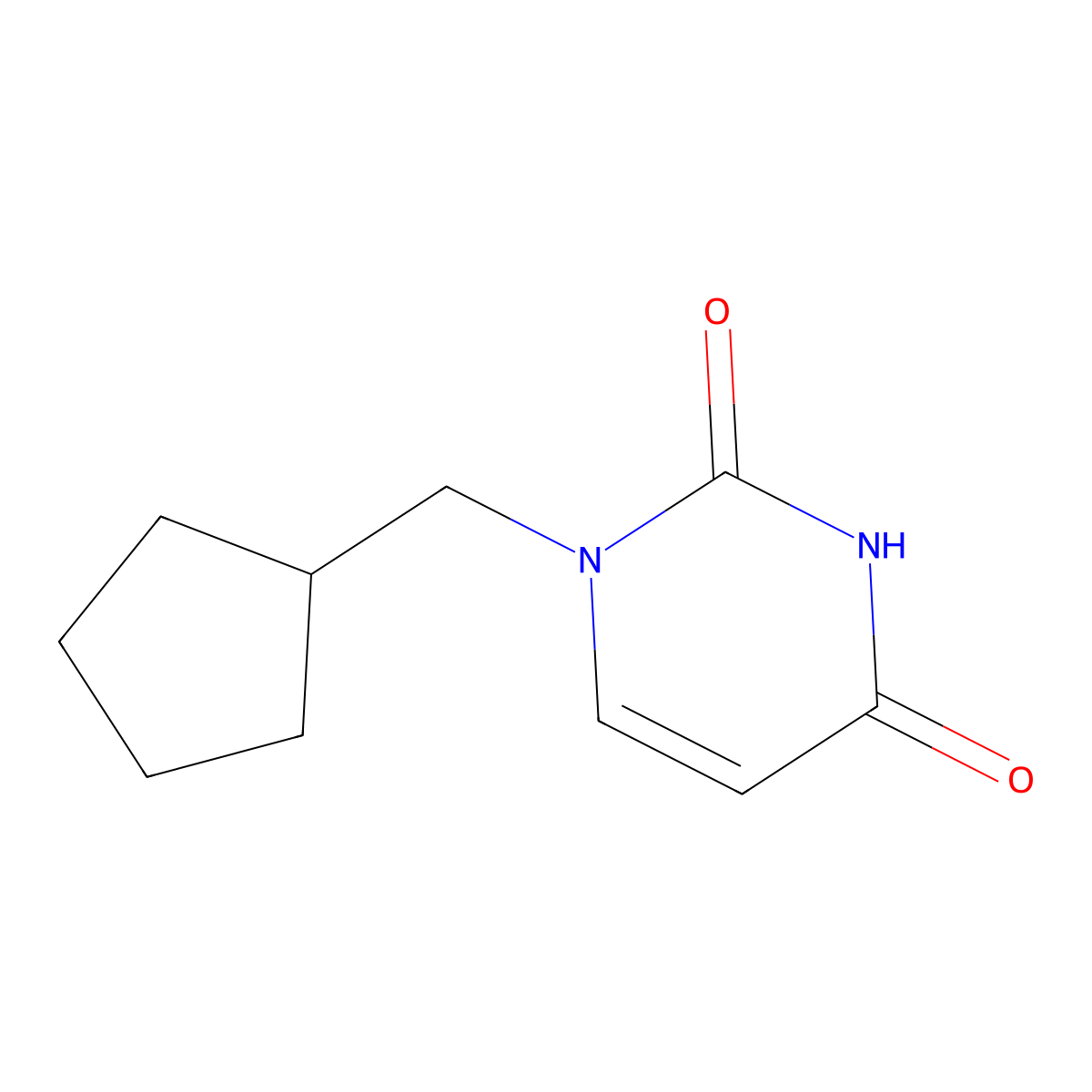 1-(Cyclopentylmethyl)pyrimidine-2,4(1H,3H)-dione molecular structure, CAS 1339878-66-8