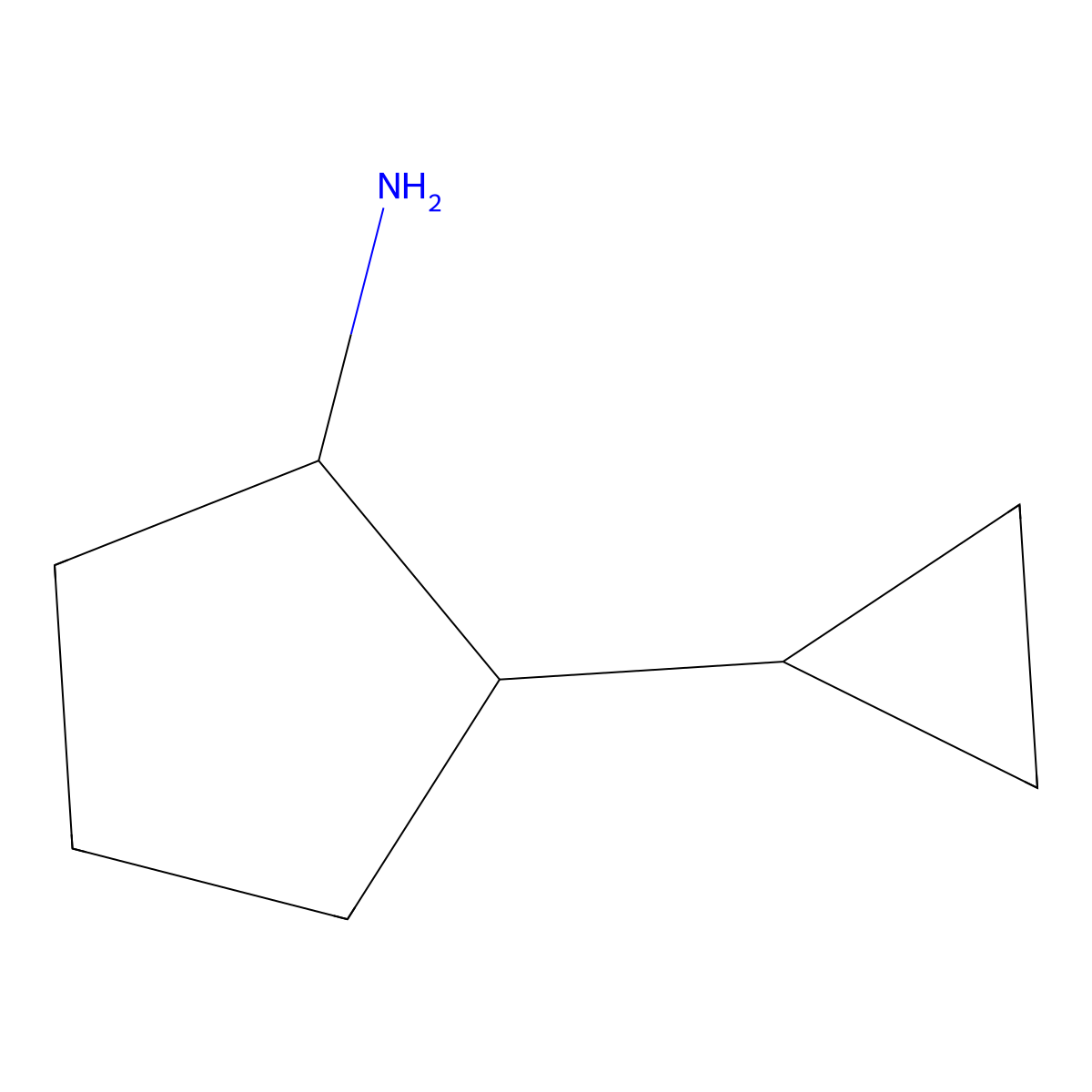 2-Cyclopropylcyclopentan-1-amine molecular structure, CAS 1339880-25-9