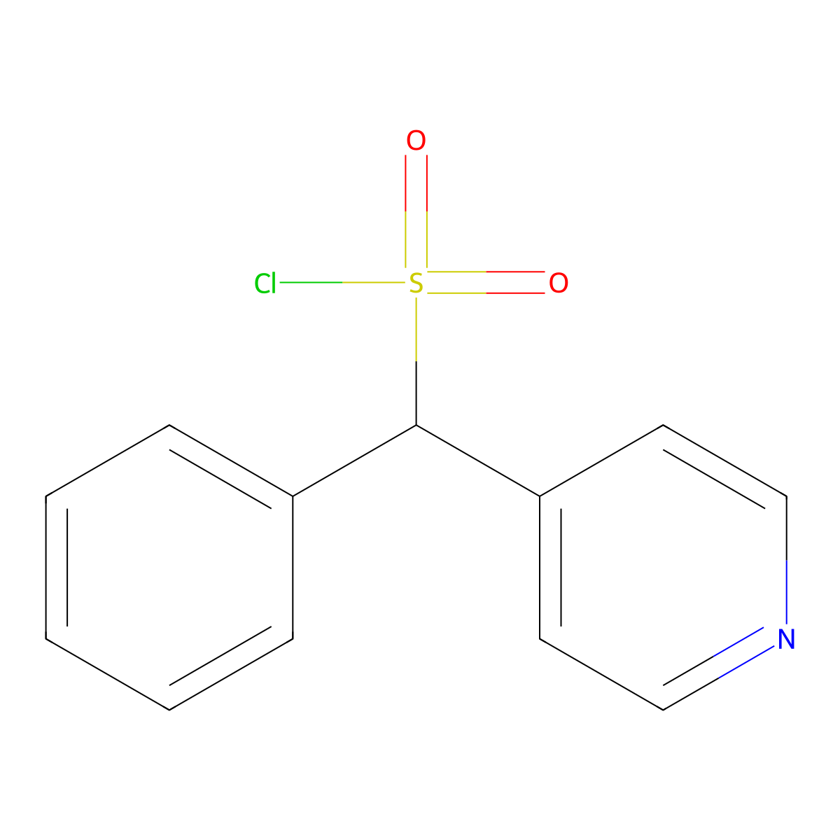 Phenyl(pyridin-4-yl)methanesulfonyl chloride molecular structure, CAS 1339882-82-4