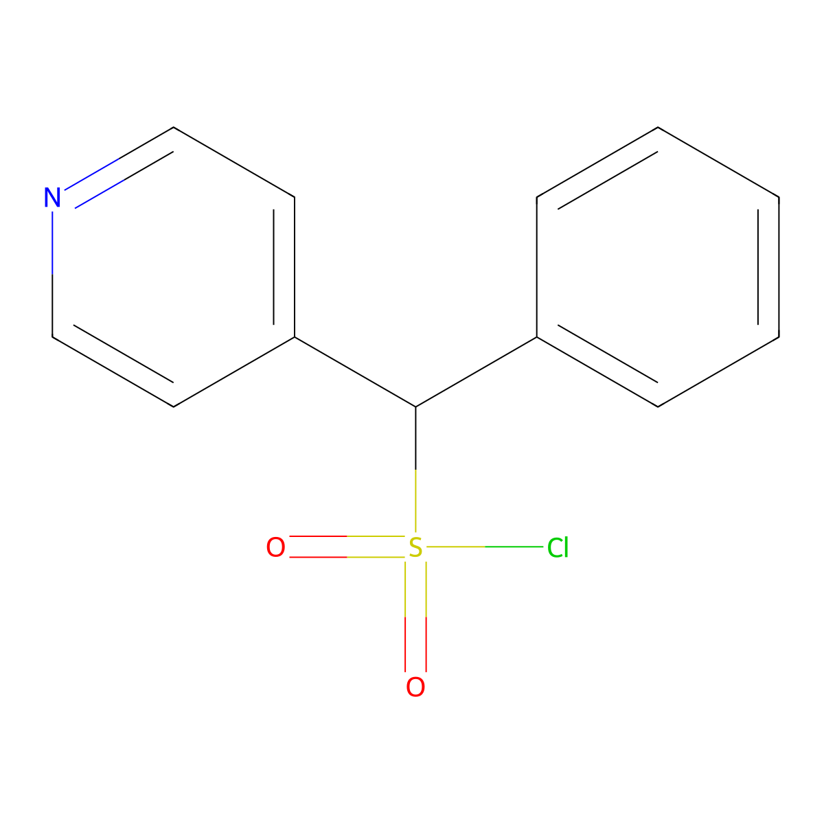Phenyl(pyridin-4-yl)methanesulfonyl chloride molecular structure, CAS 1339882-82-4