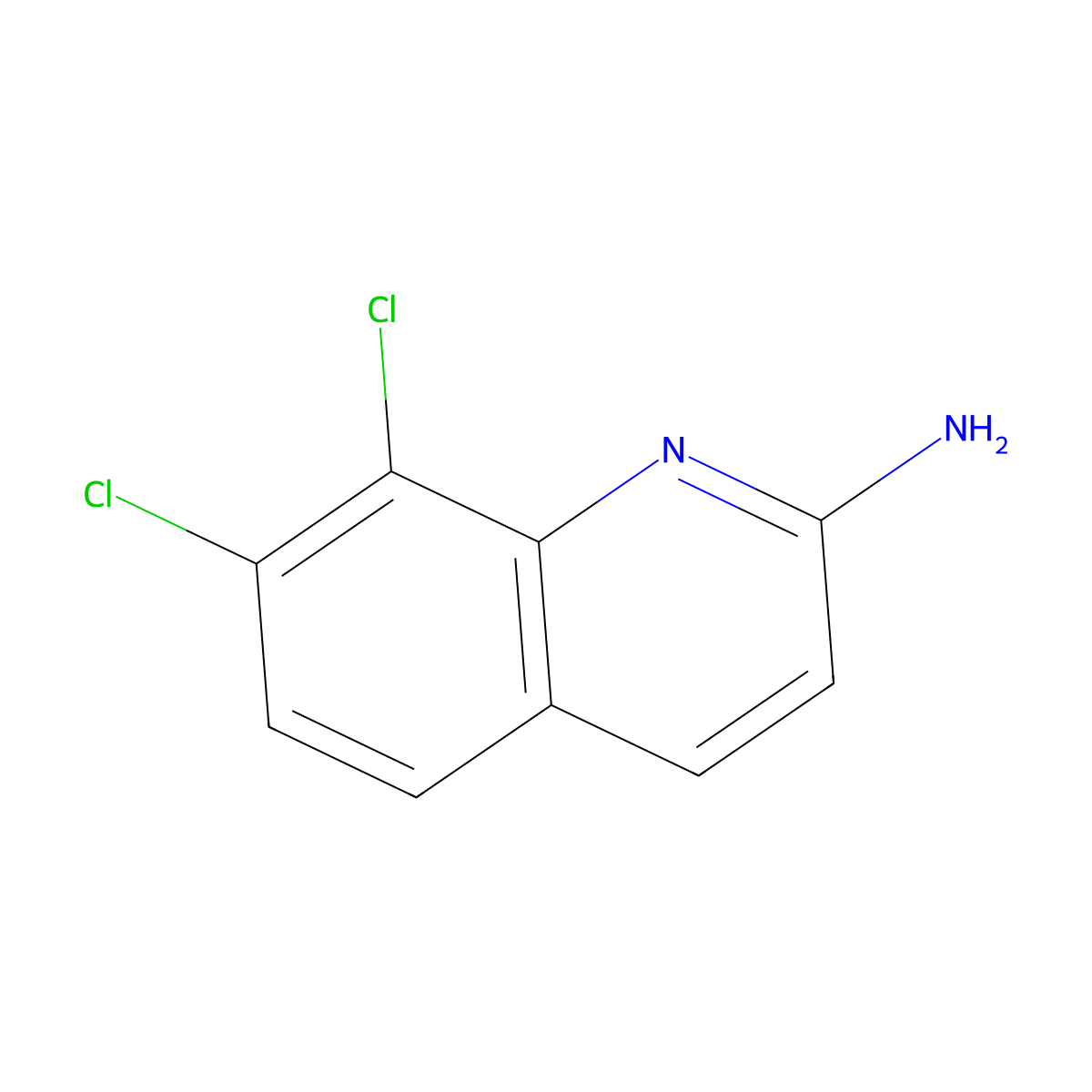 7,8-Dichloroquinolin-2-amine molecular structure, CAS 1339883-85-0