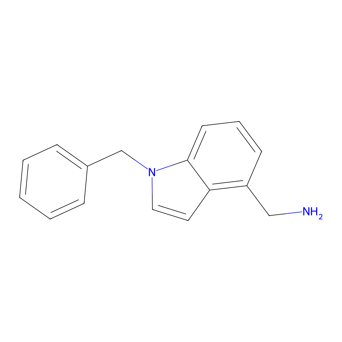 (1-Benzyl-1H-indol-4-yl)methanamine molecular structure, CAS 1339884-59-1