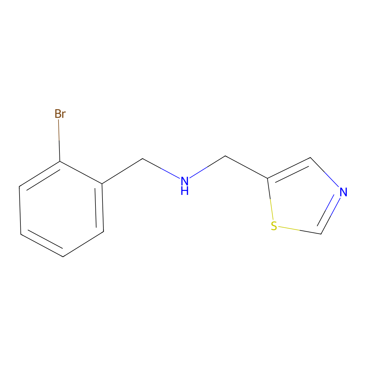 [(2-Bromophenyl)methyl][(1,3-thiazol-5-yl)methyl]amine molecular structure, CAS 1339885-11-8
