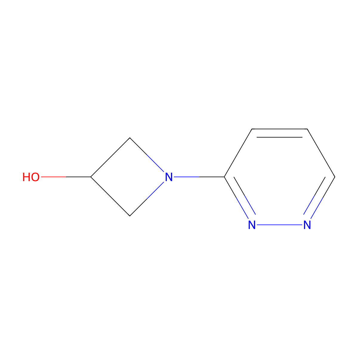 1-(Pyridazin-3-yl)azetidin-3-ol molecular structure, CAS 1339891-09-6