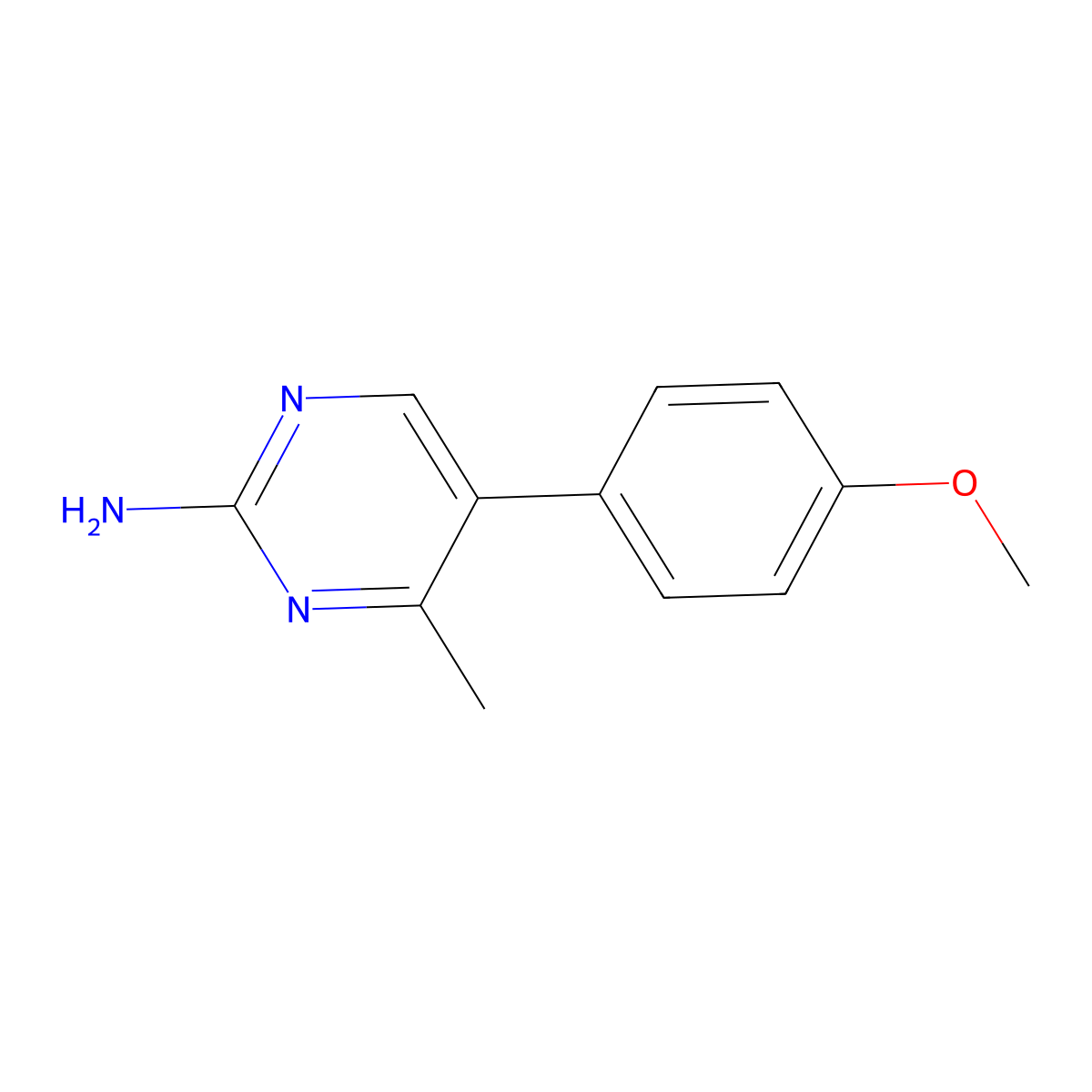 5-(4-Methoxyphenyl)-4-methyl-2-pyrimidinamine molecular structure, CAS 1339892-51-1