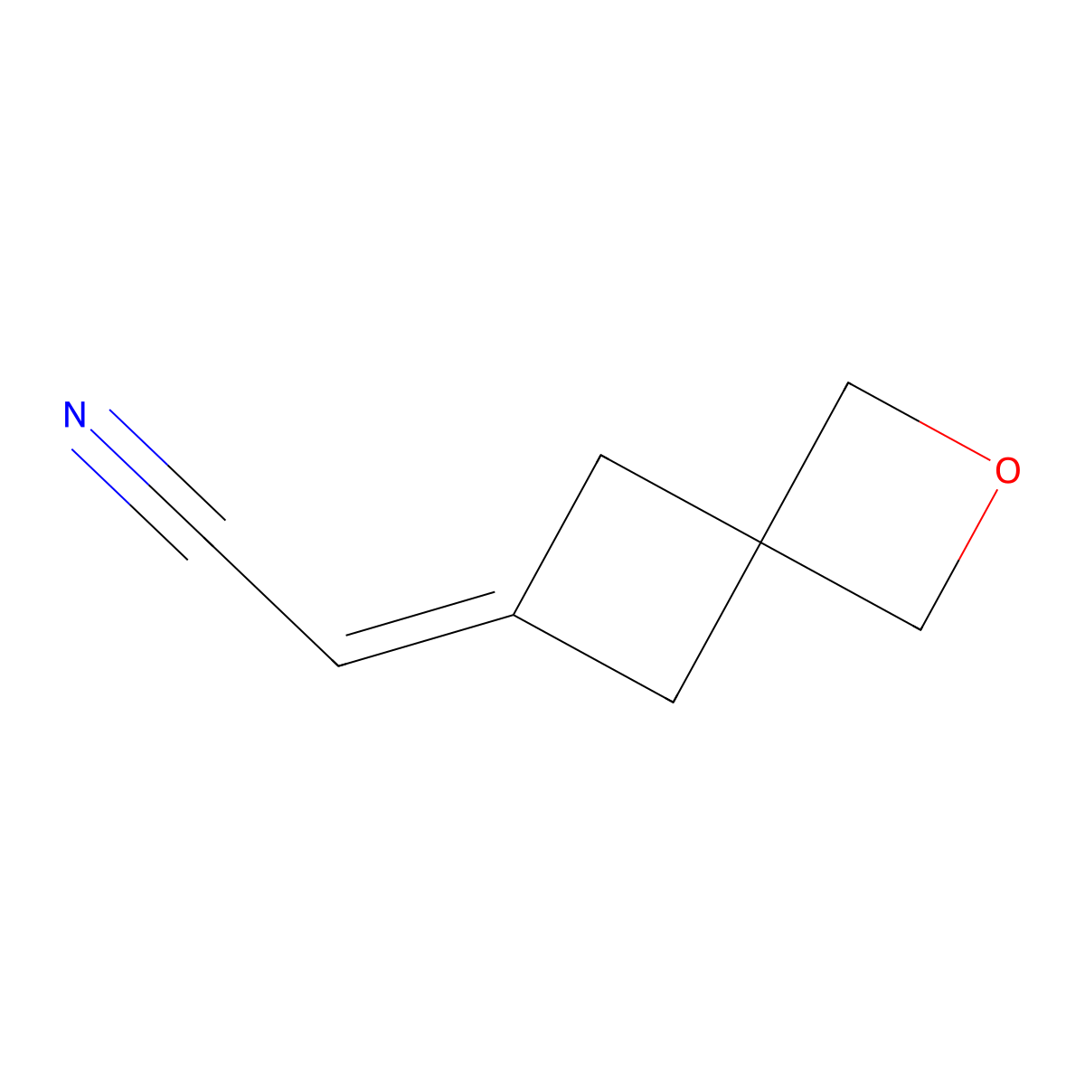 2-(2-Oxaspiro[3.3]heptan-6-ylidene)acetonitrile molecular structure, CAS 1339892-67-9