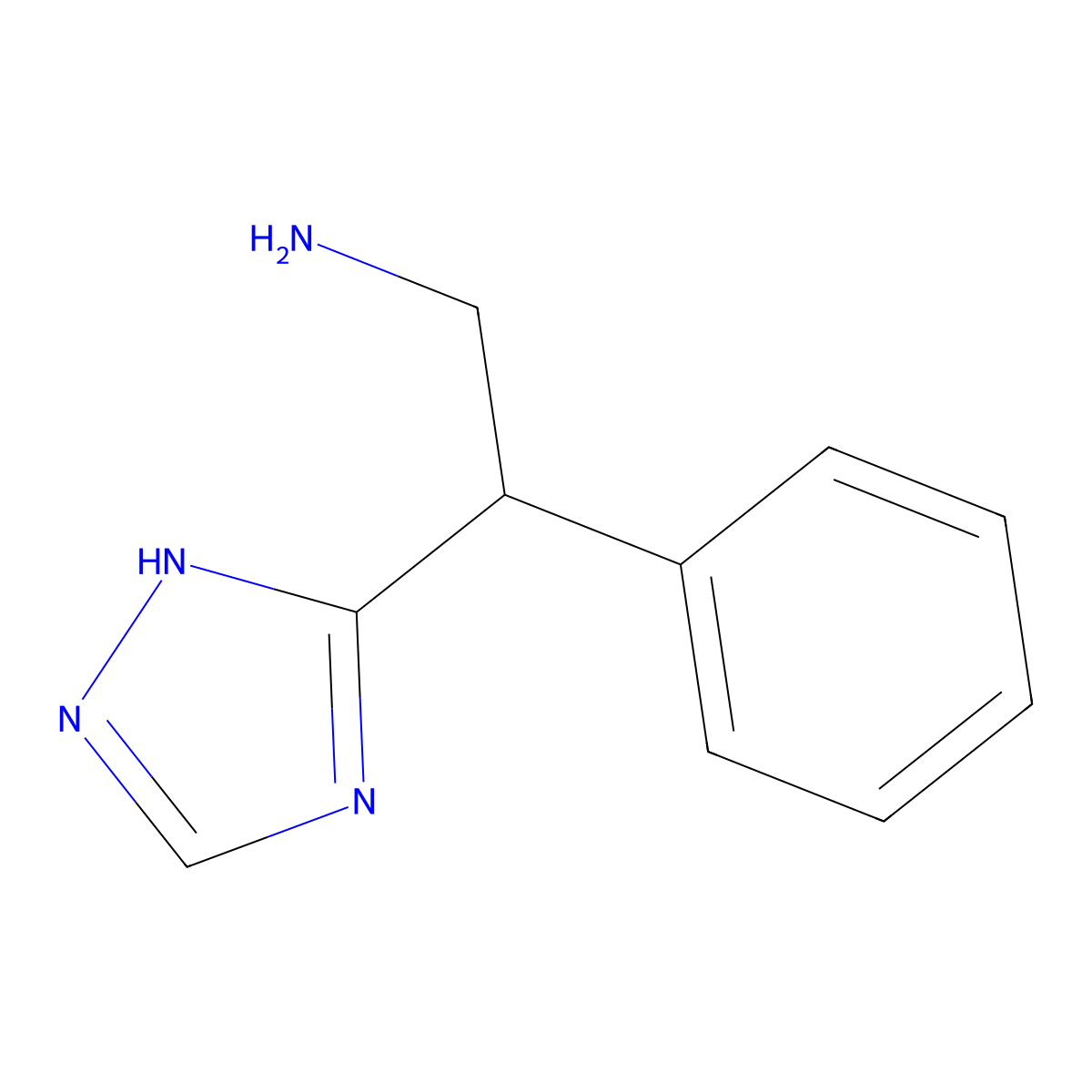2-phenyl-2-(1H-1,2,4-triazol-3-yl)ethan-1-amine molecular structure, CAS 1339893-69-4